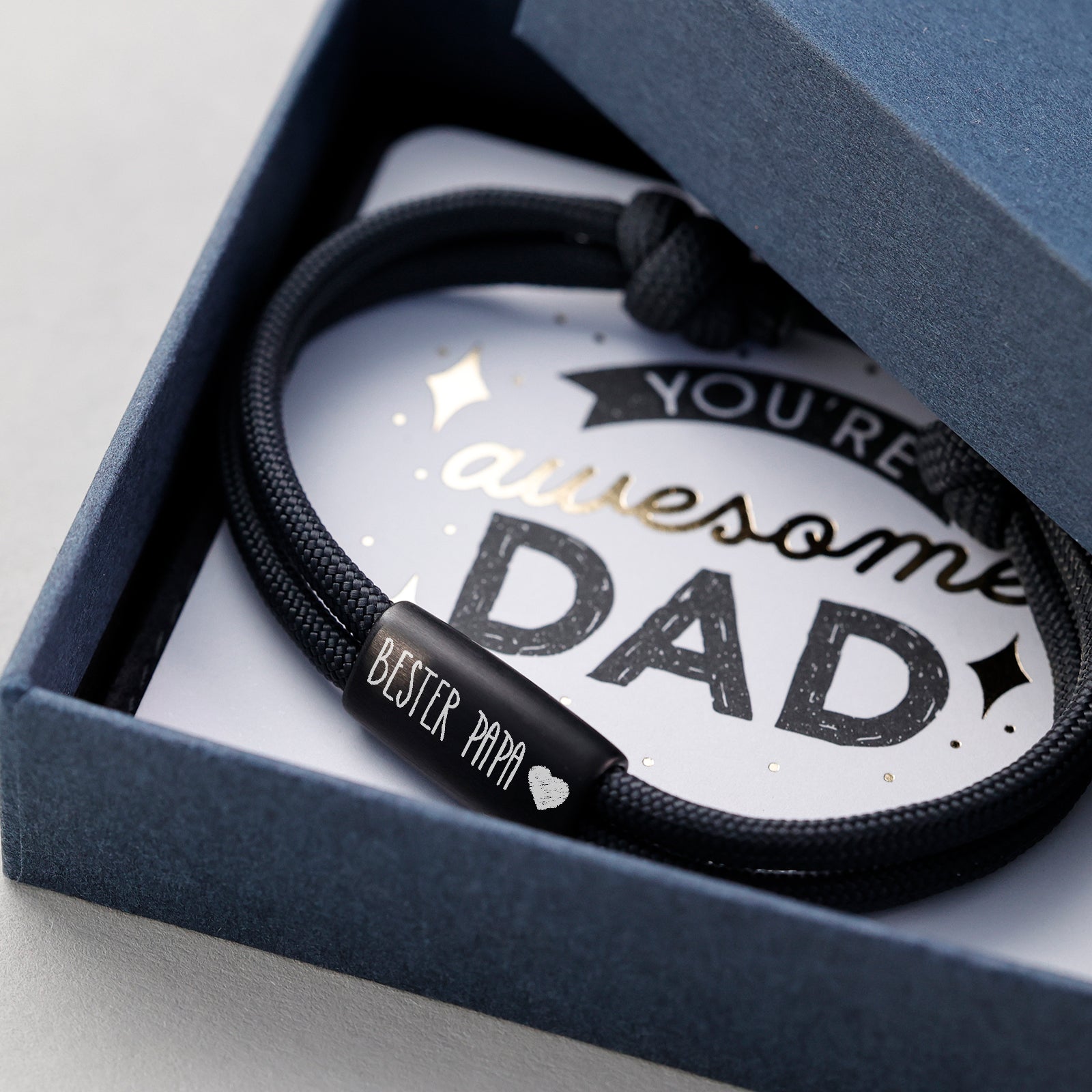 Personalized Sailing Rope Bracelet - Gift for Dad with Card