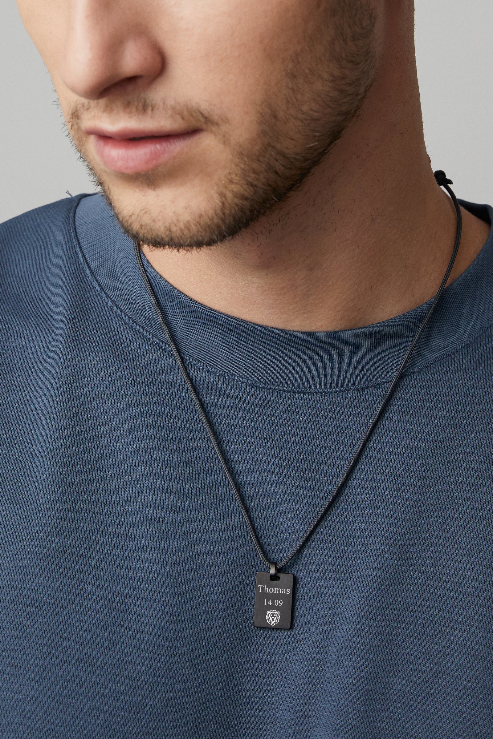 Herren Segeltaukette mit personalisierbarem Anhänger Herren Halskette VIVIANNASCHMUCK