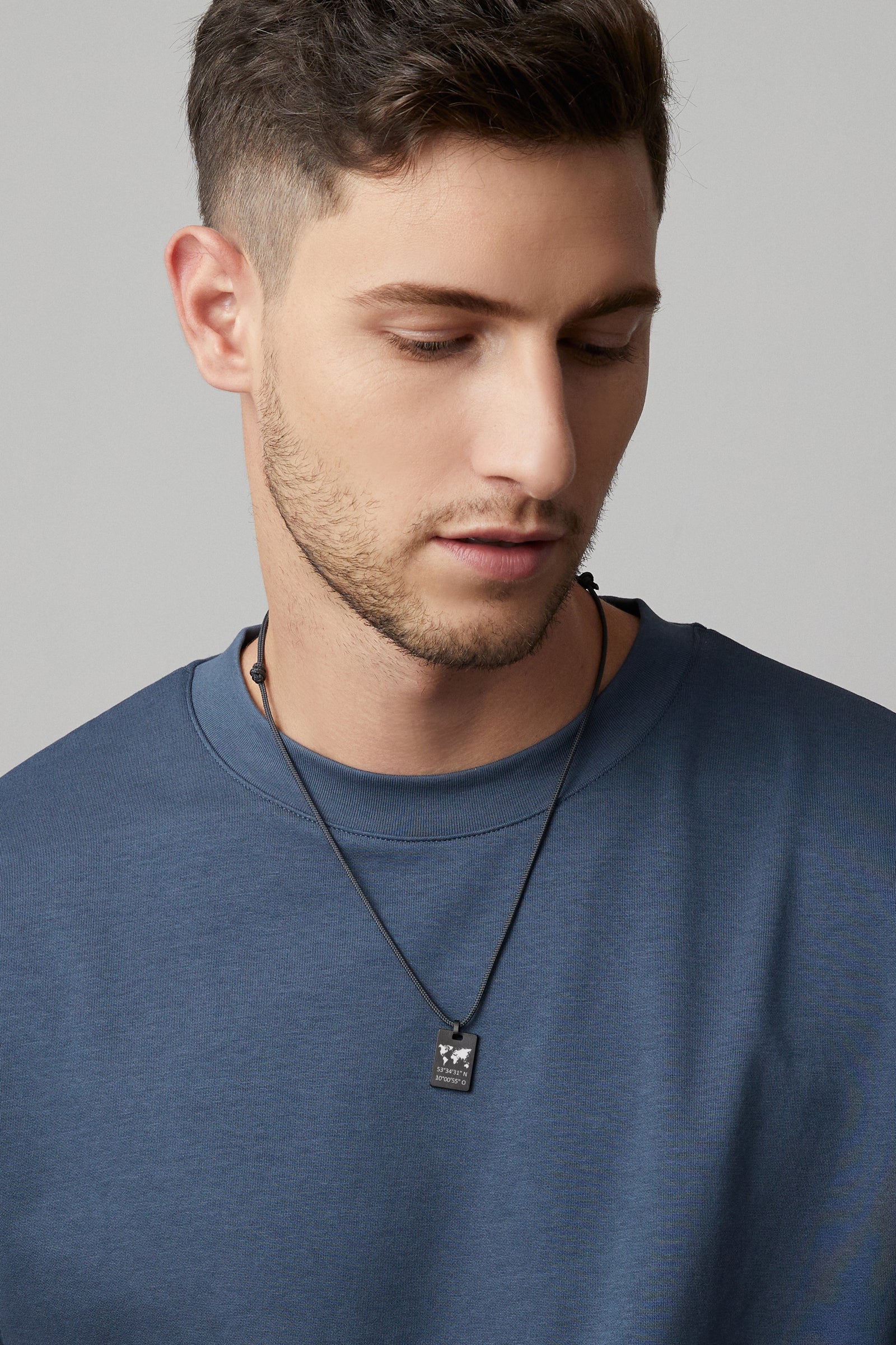 Herren Segeltaukette mit personalisierbarem Anhänger Herren Halskette VIVIANNASCHMUCK