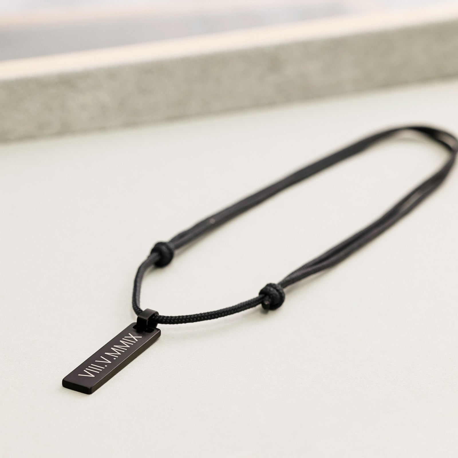 Herren Gravurkette mit Segeltau – verstellbar & wasserfest Herren Halskette VIVIANNASCHMUCK