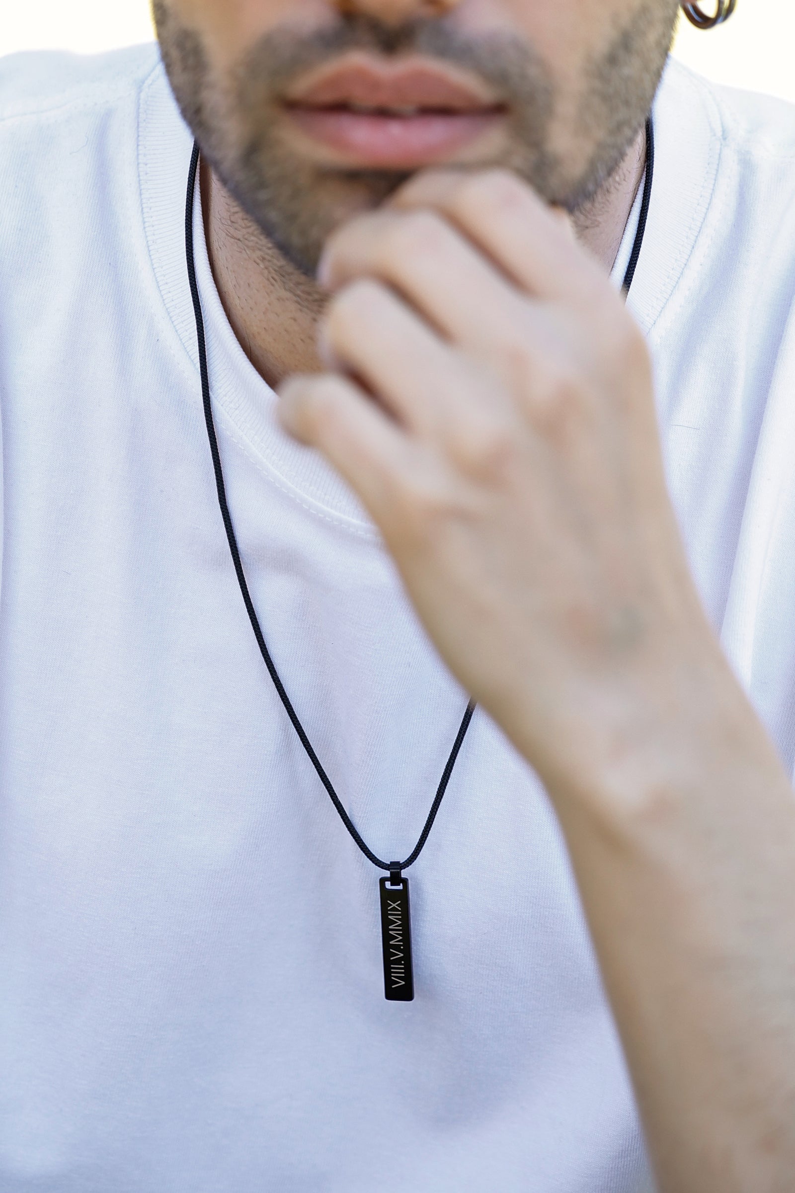 Herren Gravurkette mit Segeltau – verstellbar & wasserfest Herren Halskette VIVIANNASCHMUCK