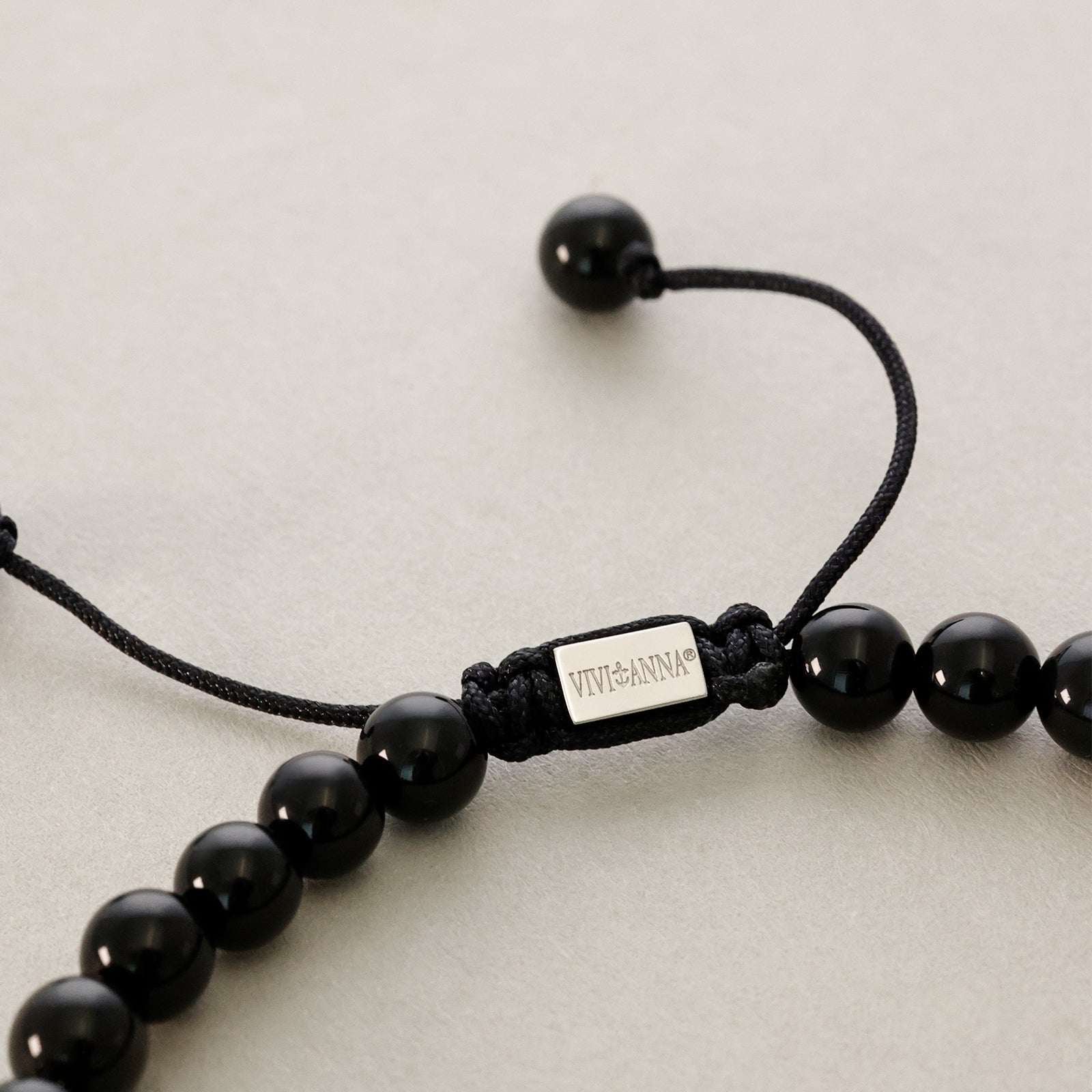 Edelstein Armband aus Obsidian mit Wunschgravur