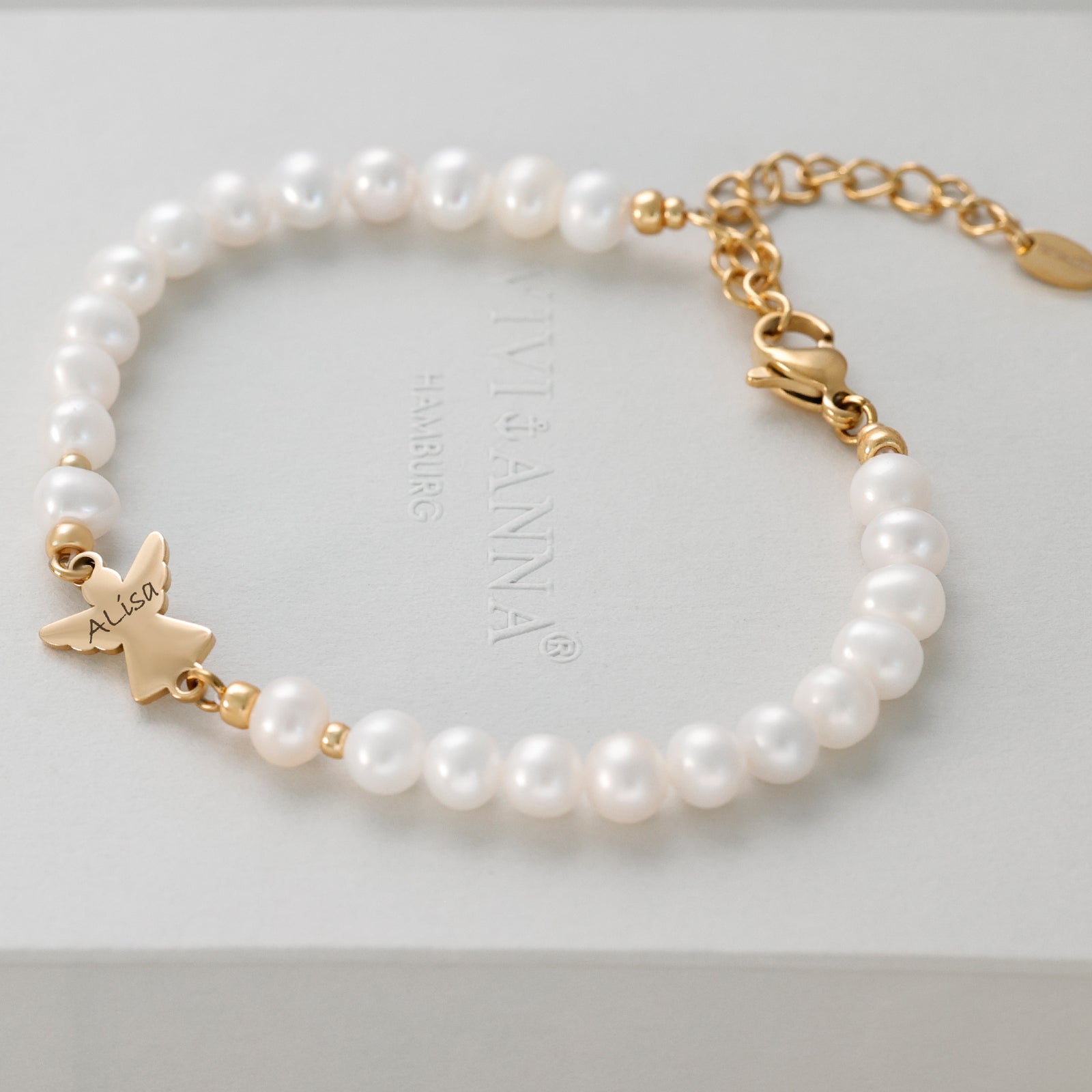 Engel Armband mit Süßwasserperlen