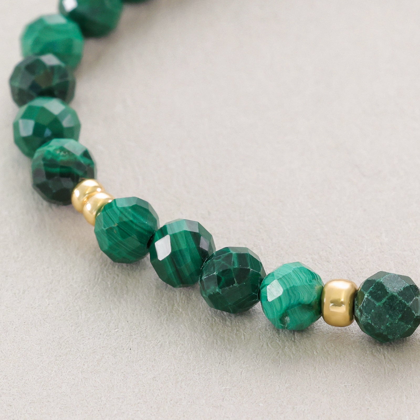 Malachit Armband mit Kaktus Charm - 925er Sterling Silber Damen Armband VIVIANNASCHMUCK