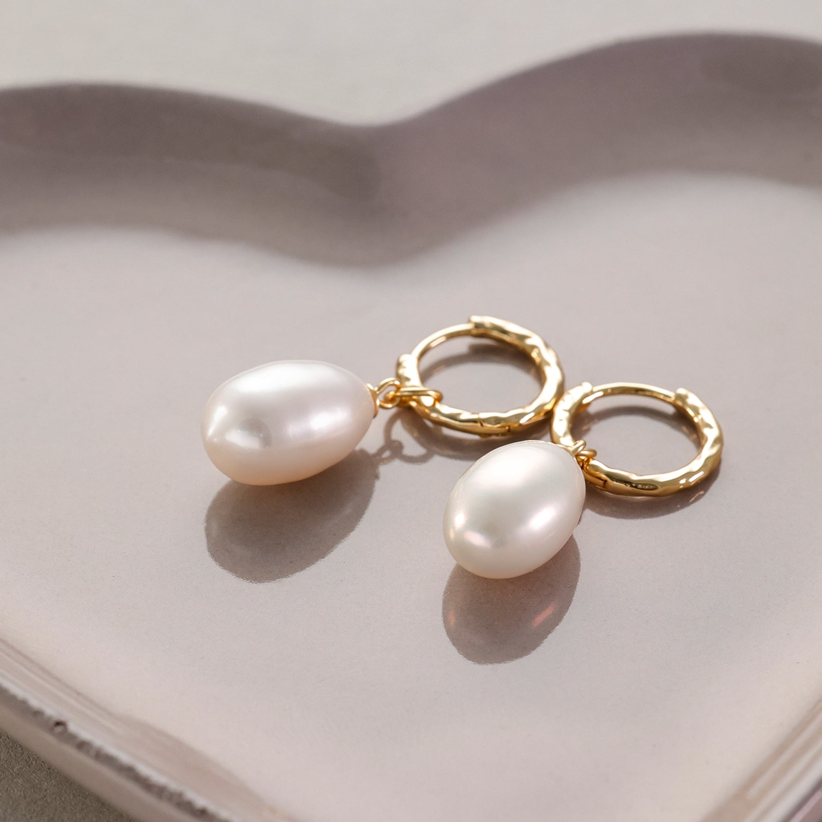 Elegant hoop earrings - 925 sterling silver