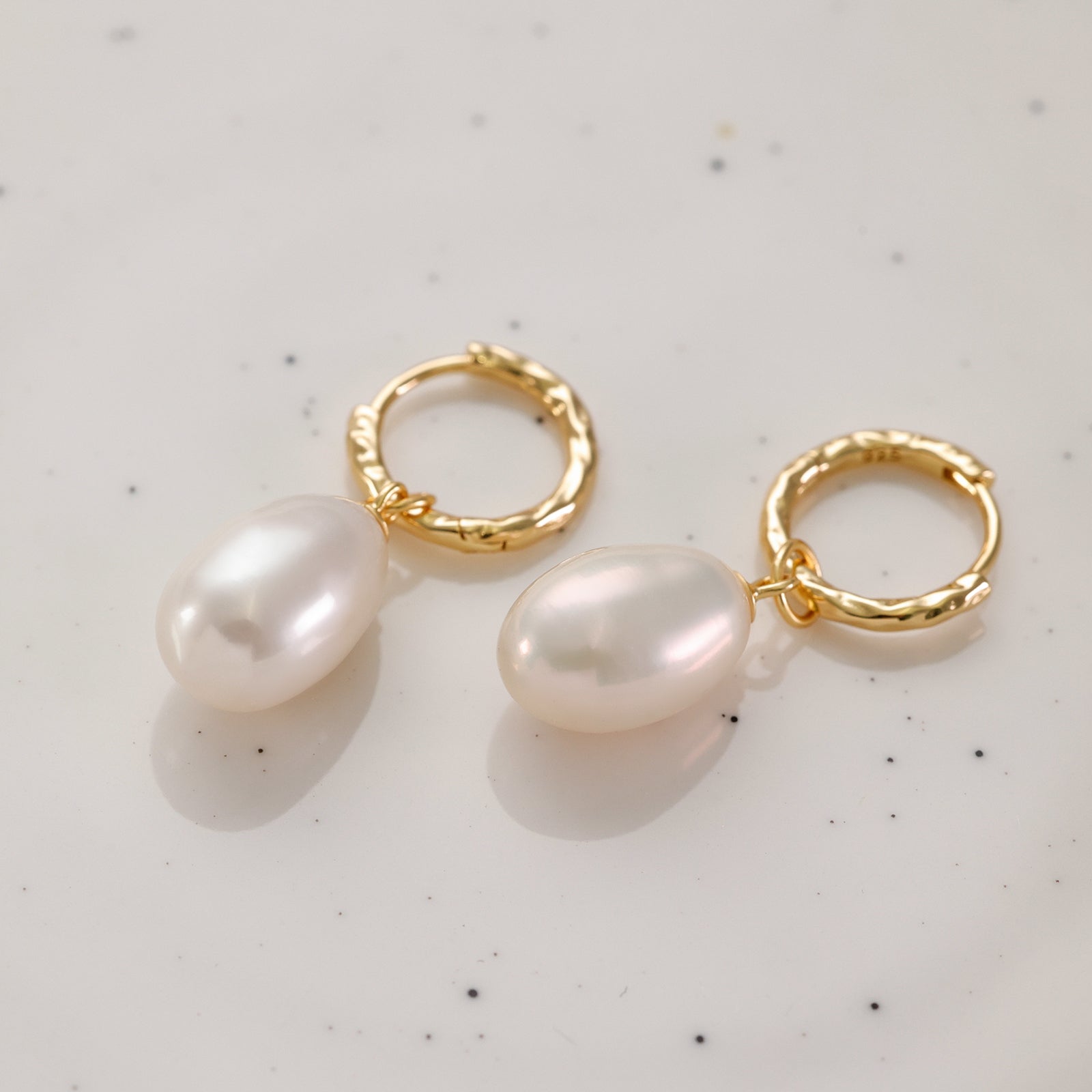 Elegant hoop earrings - 925 sterling silver
