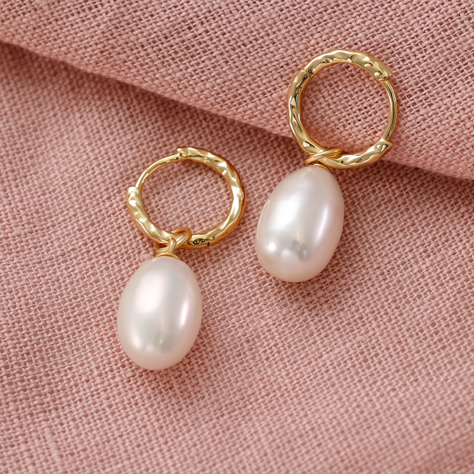 Elegant hoop earrings - 925 sterling silver