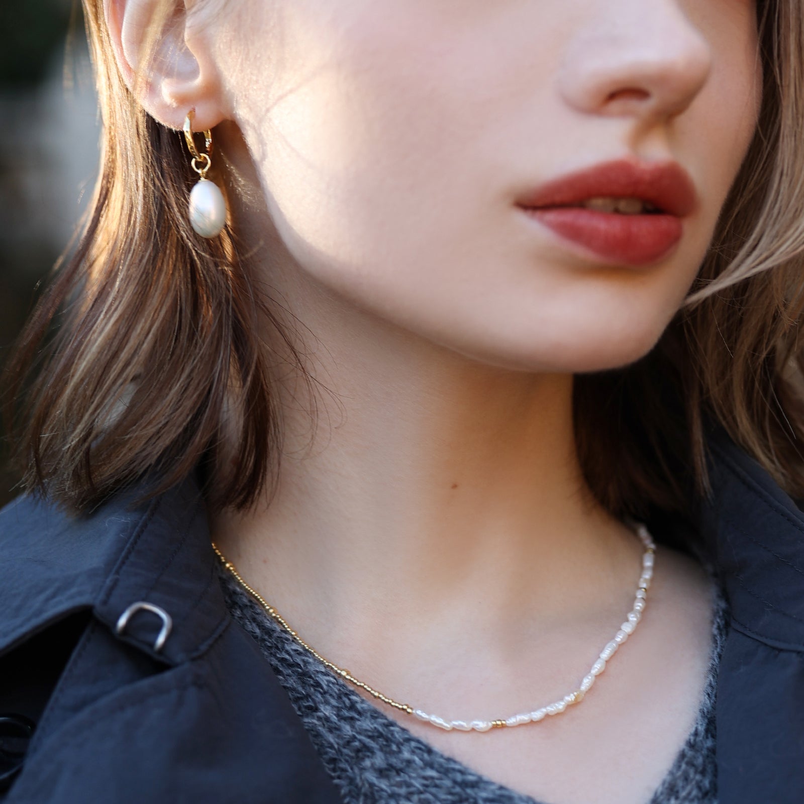 Elegant hoop earrings - 925 sterling silver