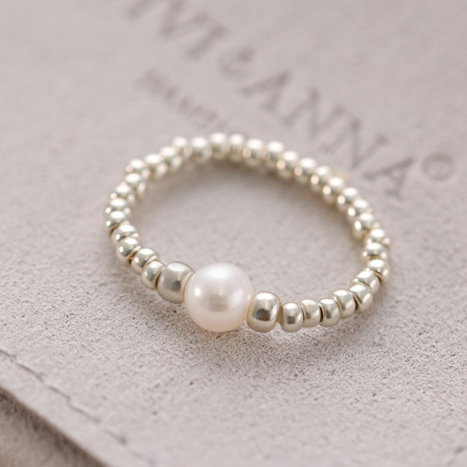 Flexible Ring mit echter Süßwasserperle Damen Ringe VIVIANNASCHMUCK