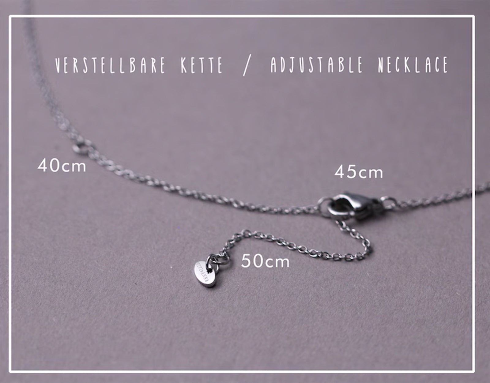 Personalized necklace with heart pendant