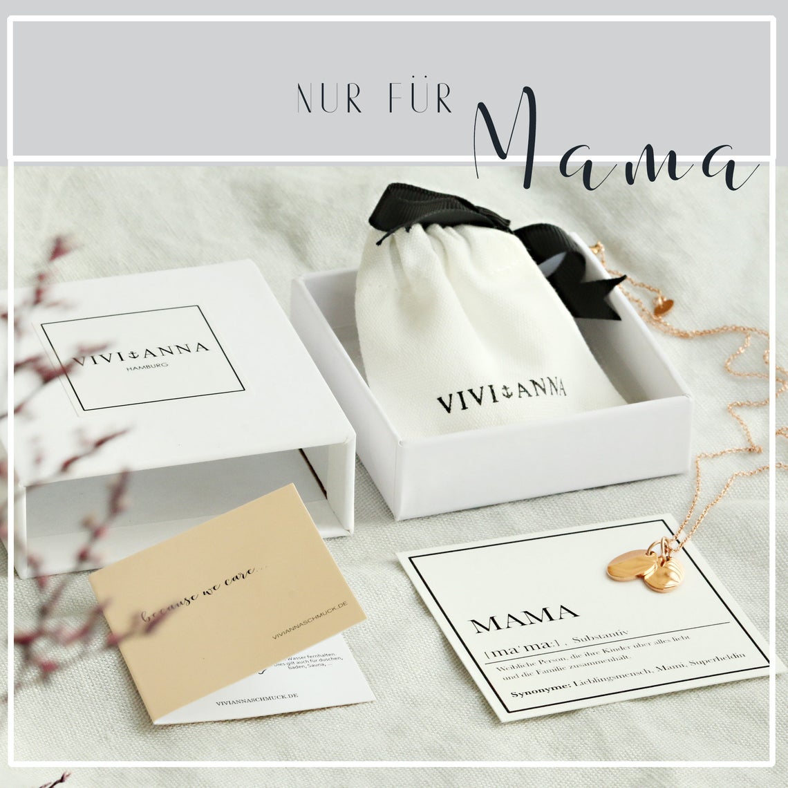 Geschenkset für Mama - Personalisierte Kette - VIVIANNASCHMUCK