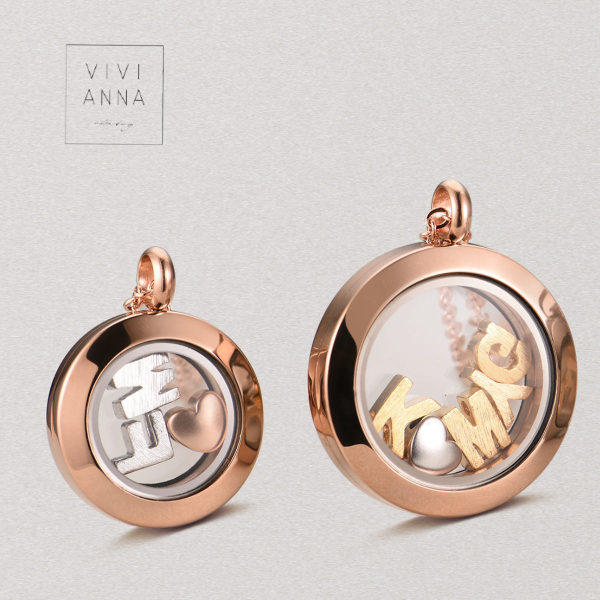 Wunschbuchstaben Medaillon Kette - VIVIANNASCHMUCK