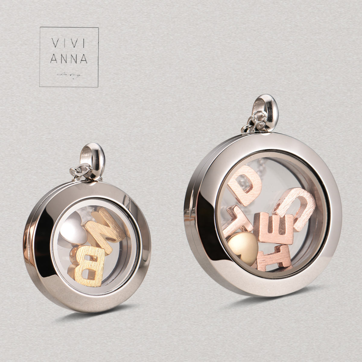 Wunschbuchstaben Medaillon Kette - VIVIANNASCHMUCK