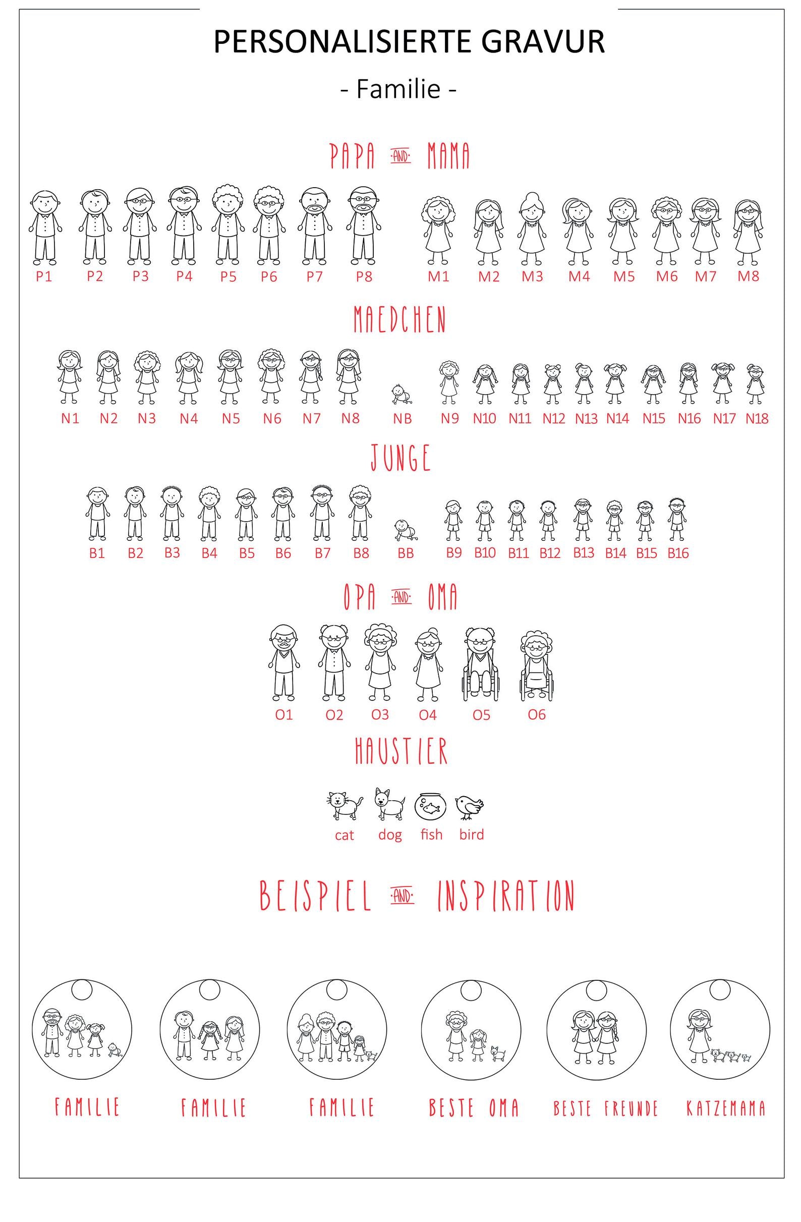 Personalisierte Familien-Ketten aus 925er Silber - VIVIANNASCHMUCK