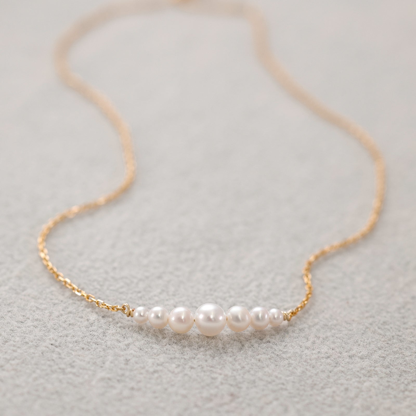 Süßwasserperlenkette - 925er Sterling Silber - Minimalistische Geschenk