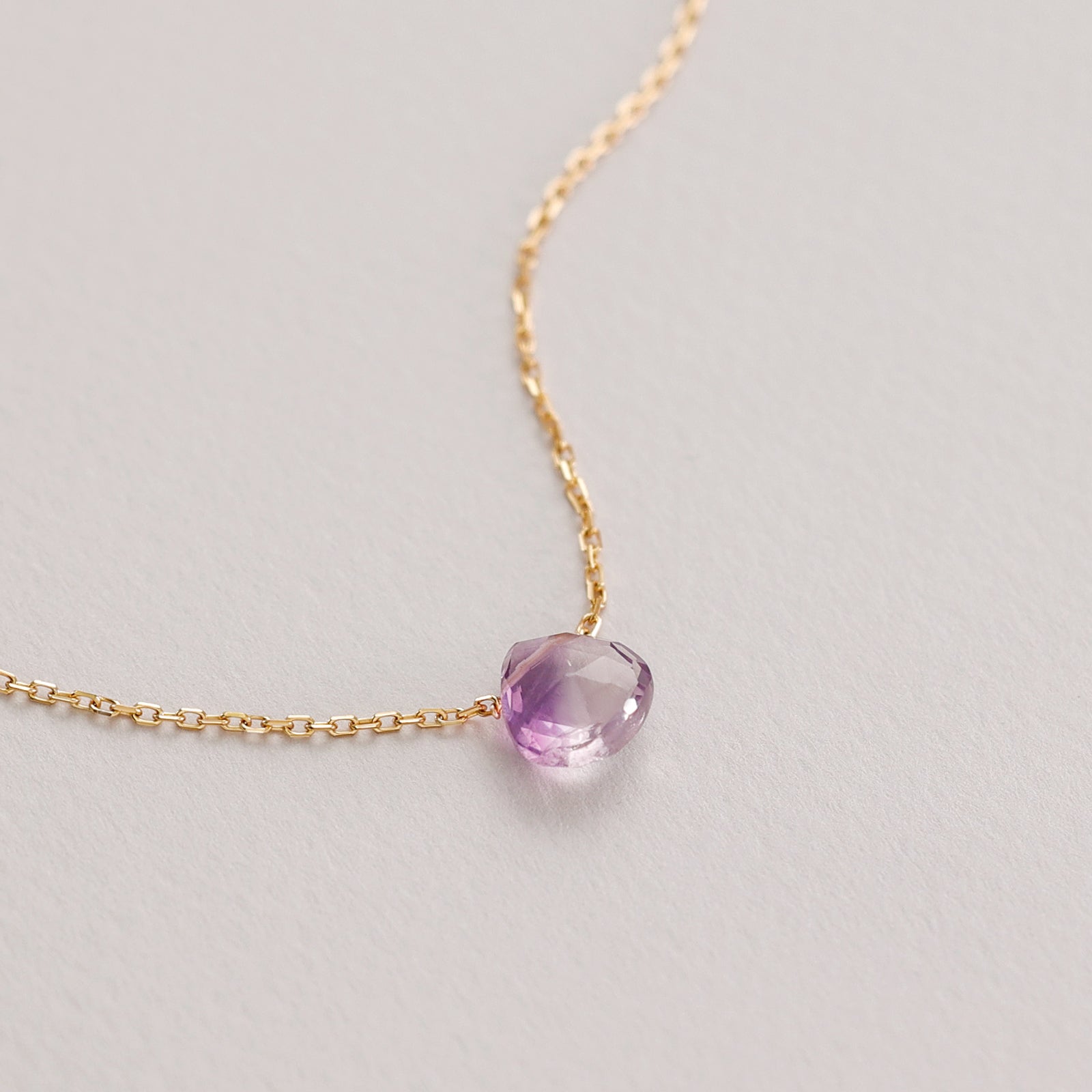 Amethyst Anhänger-Kette - 925 Sterling Silber