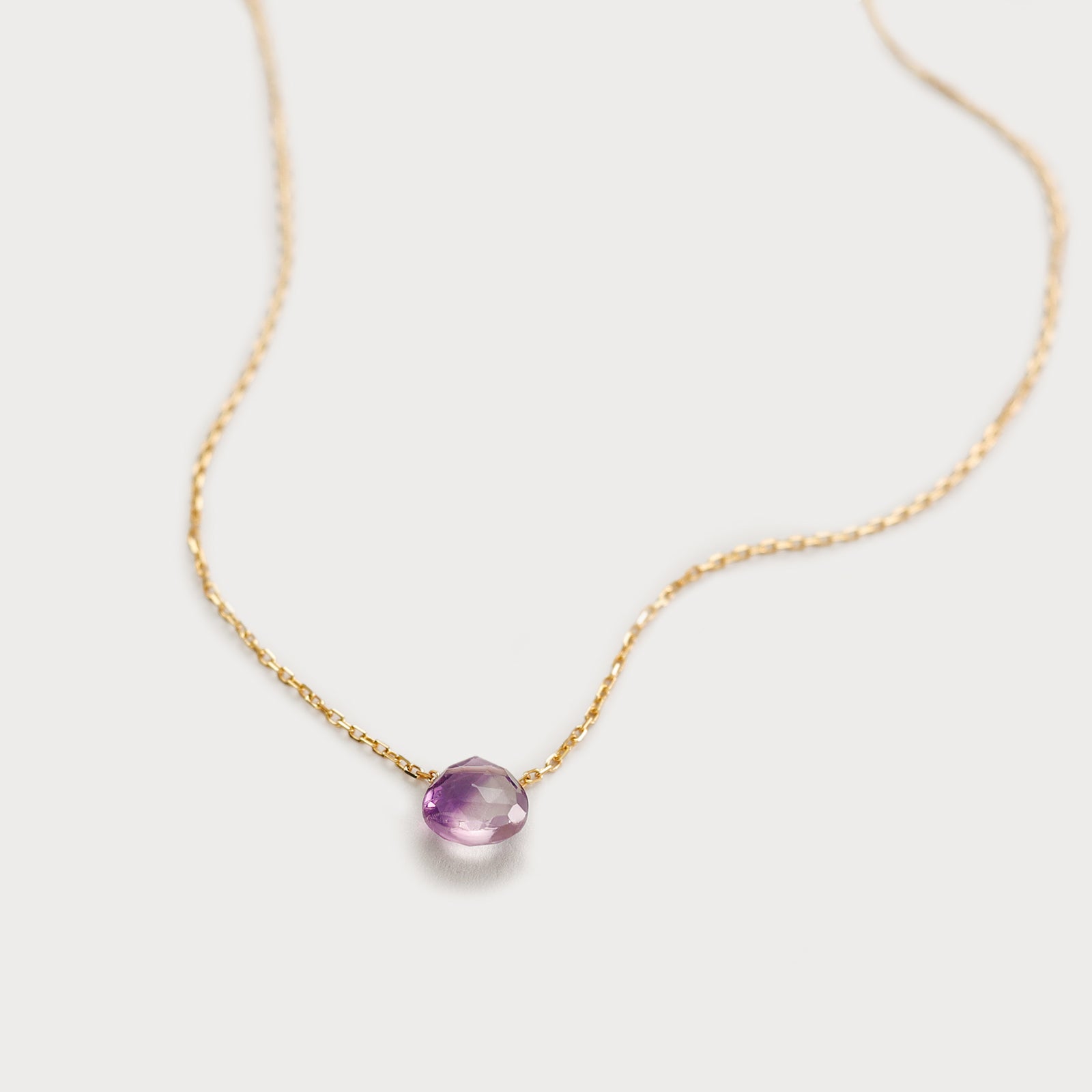 Amethyst Anhänger-Kette - 925 Sterling Silber