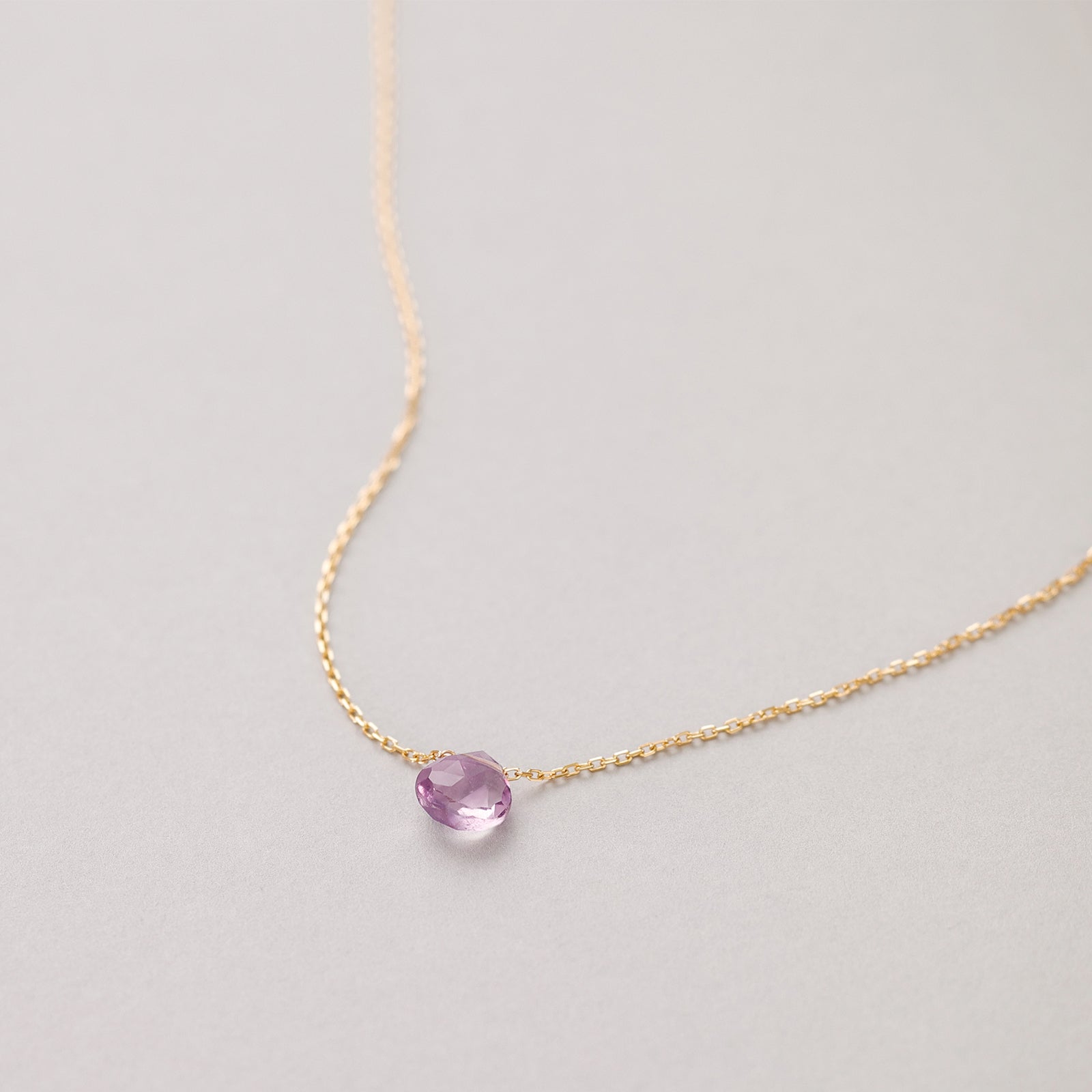 Amethyst Anhänger-Kette - 925 Sterling Silber