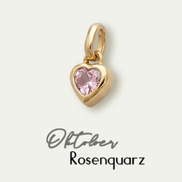 Oktober-Geburtsstein: Rosenquarz in Herzform