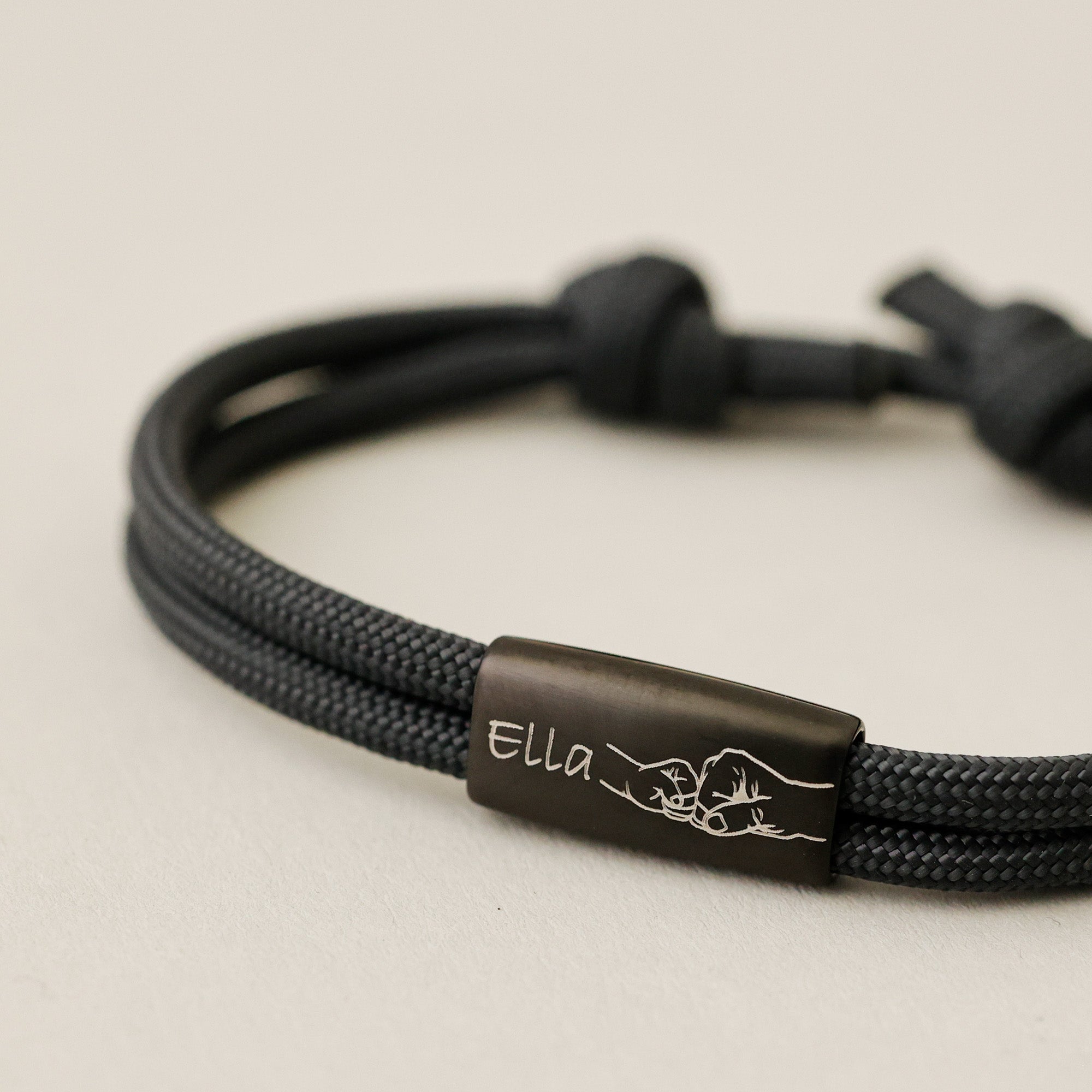 Papa Armband - Herren Armband - Personalisiertes Segeltau Armband - Geschenk für Papa - Wunschgravur - Partnerarmband -Edelstahl A213