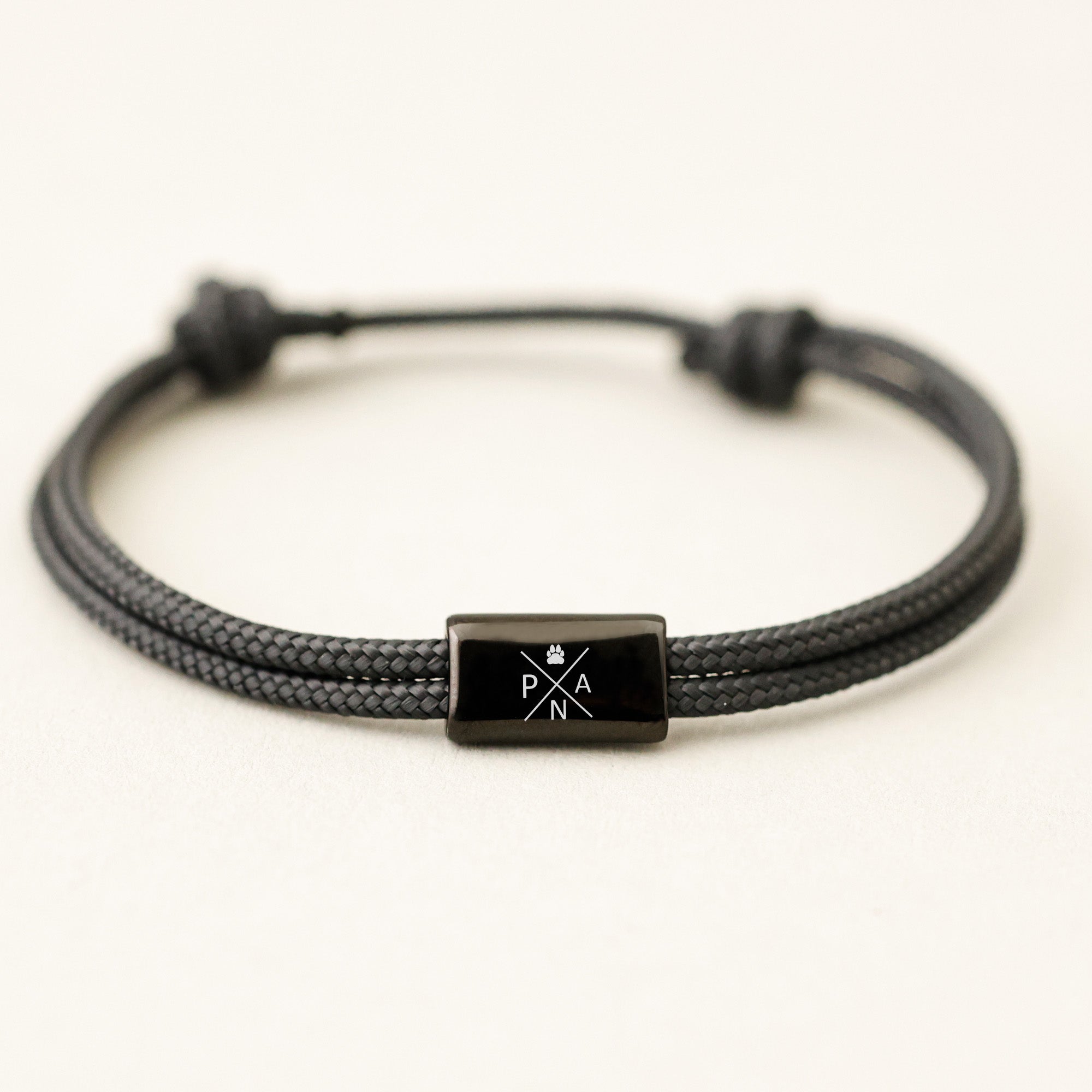 Personalisiertes Armband - Unisex Armband - Freundschaftsarmband - Surferarmband-Partnerarmband - Edelstahl - Segeltau Armband A216