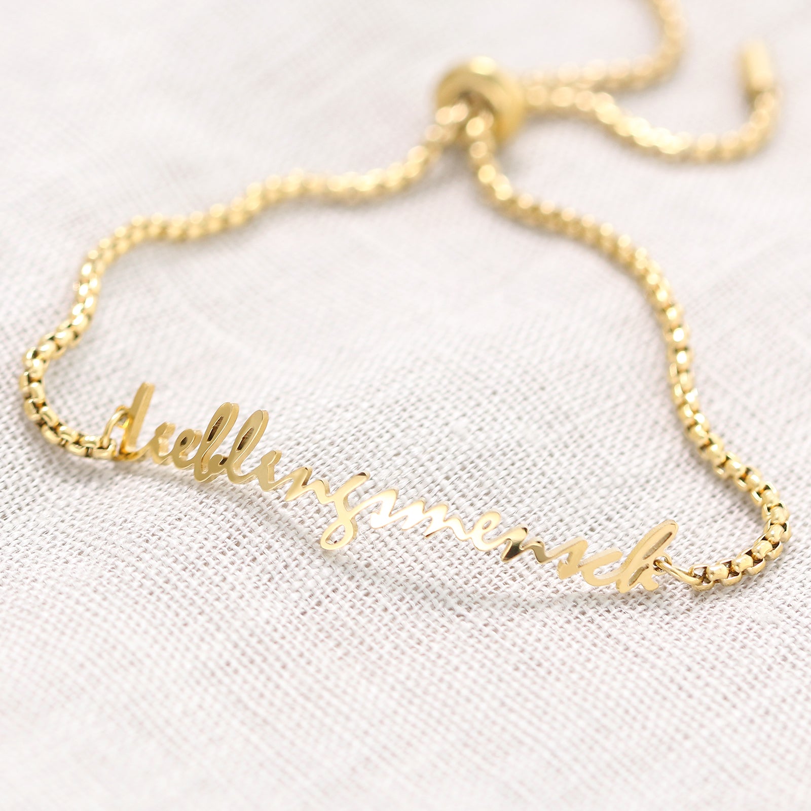 Favorite person bracelet - stainless steel adjustable - handwriting bracelet - gold - rose gold - silver - waterproof - A165