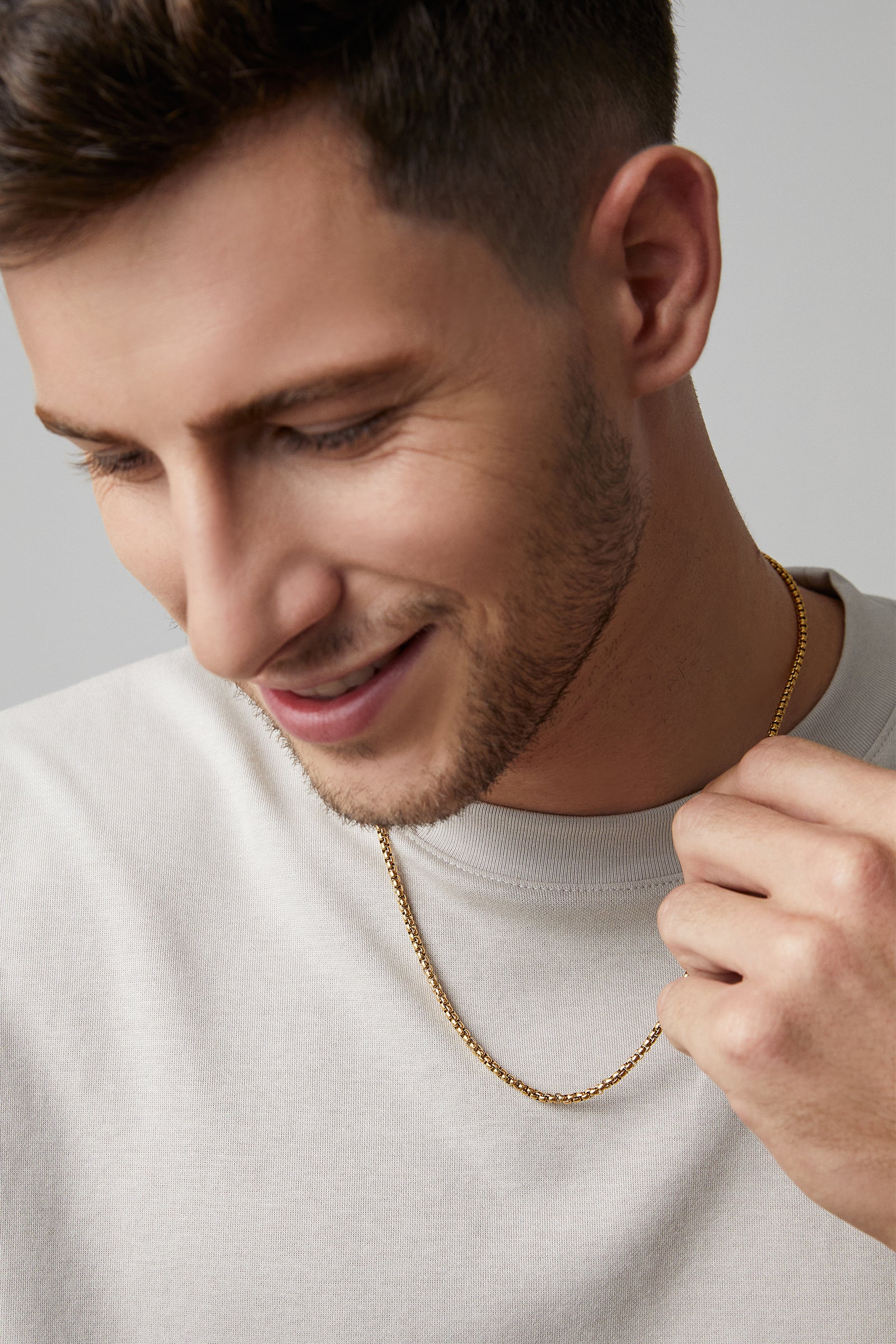 High-quality men's necklace made of stainless steel