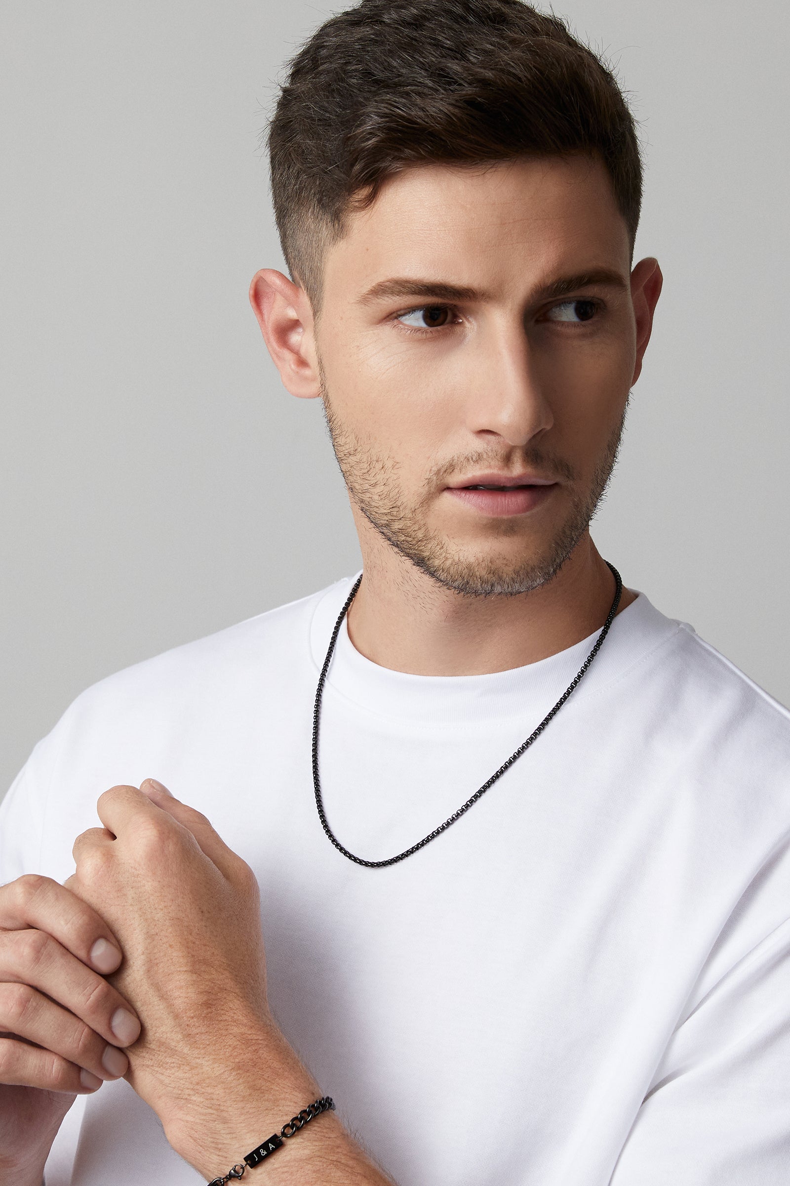 High-quality men's necklace made of stainless steel