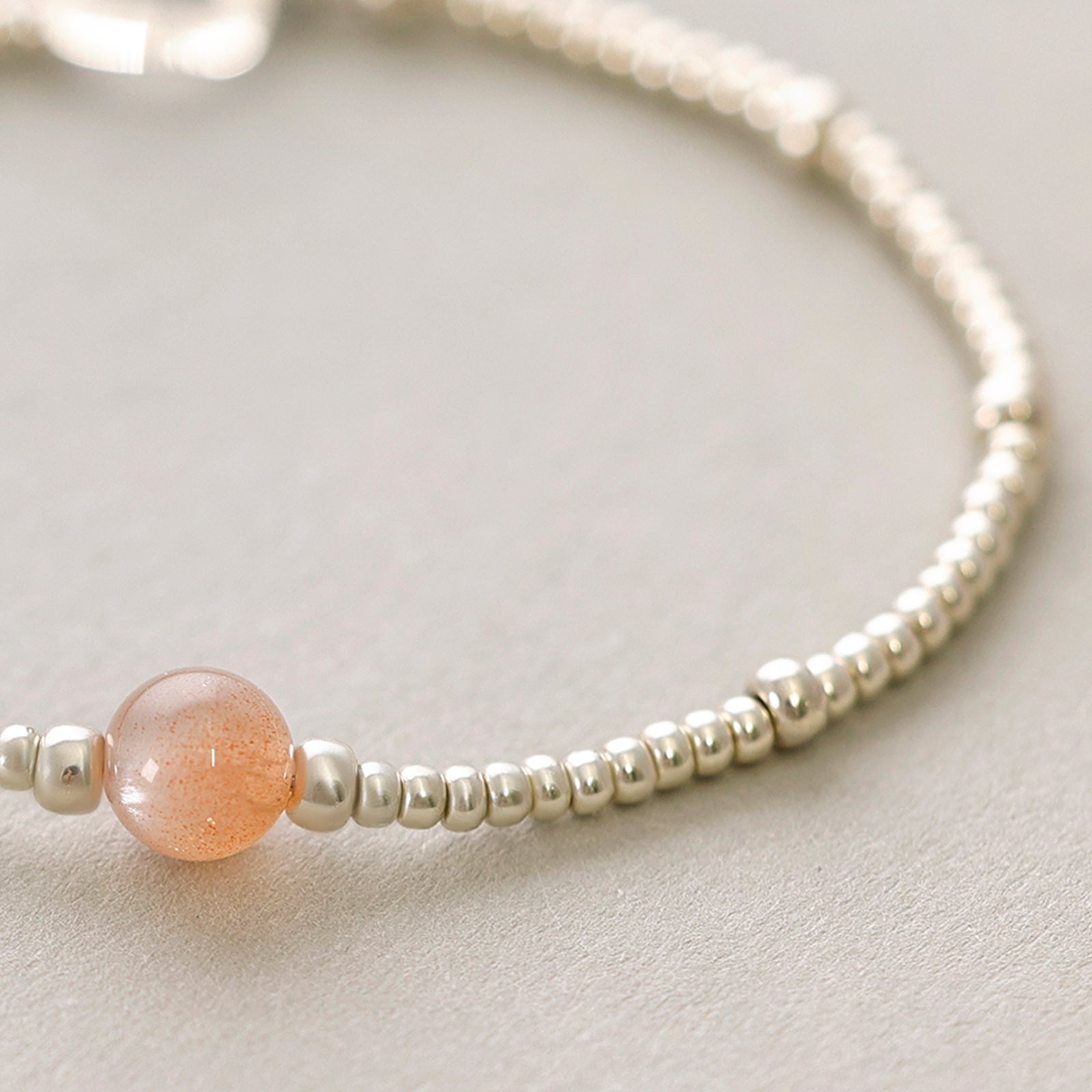 Sonnenstein Armband - 925er Sterling Silber - verstellbar
