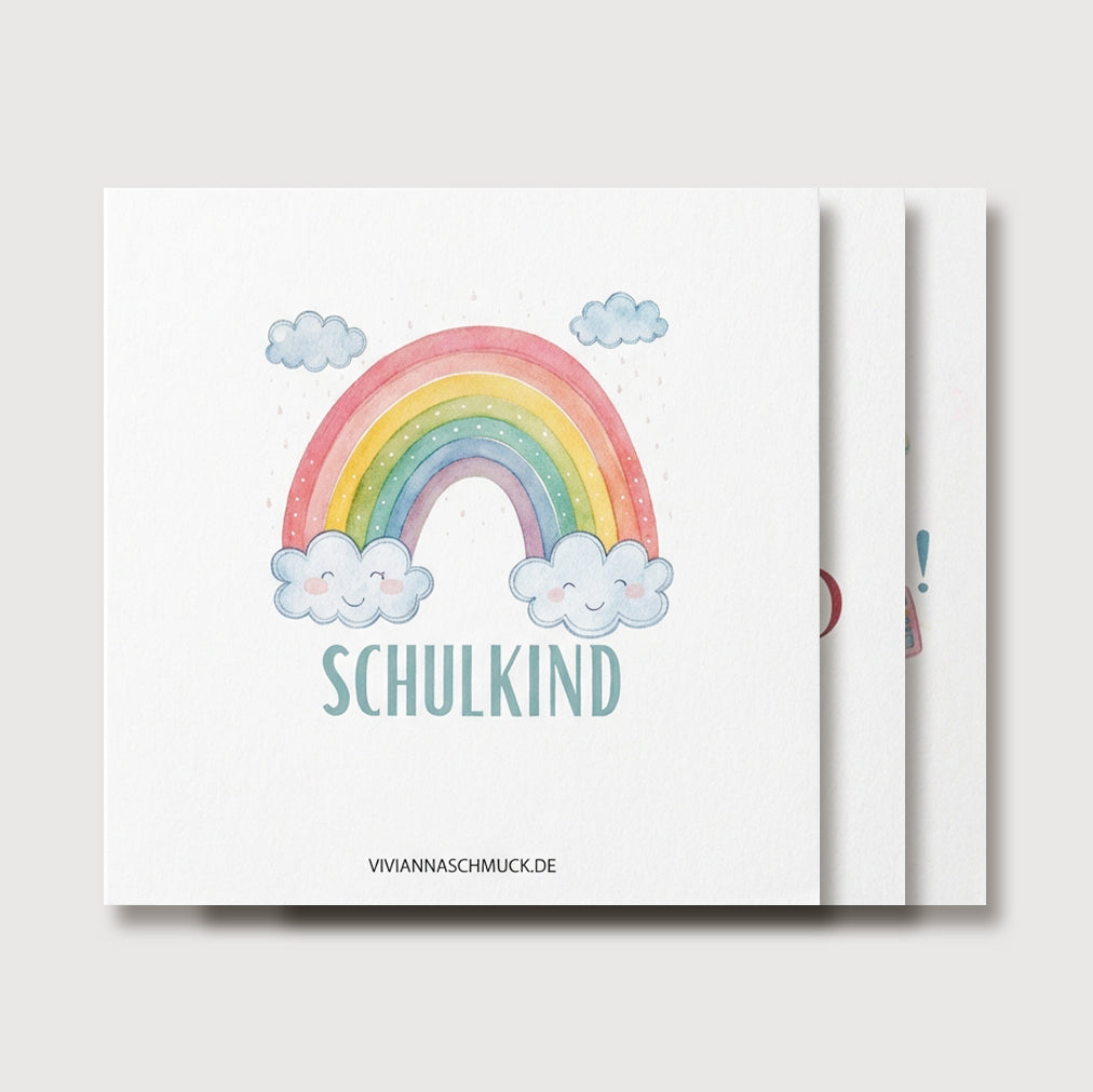 Grußkarte zur Einschulung Geschenkideen mit Karten VIVIANNASCHMUCK
