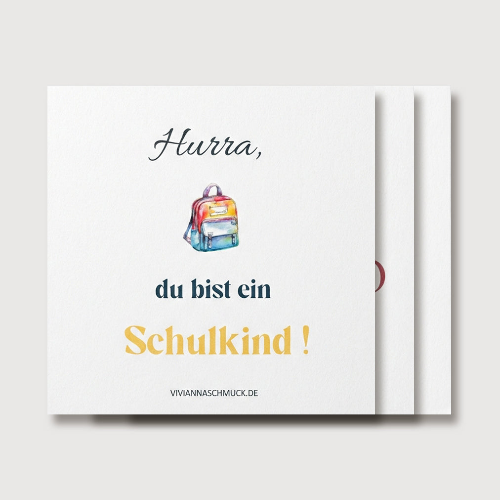 Zusatzkarte zum Schulanfang Geschenkideen mit Karten VIVIANNASCHMUCK
