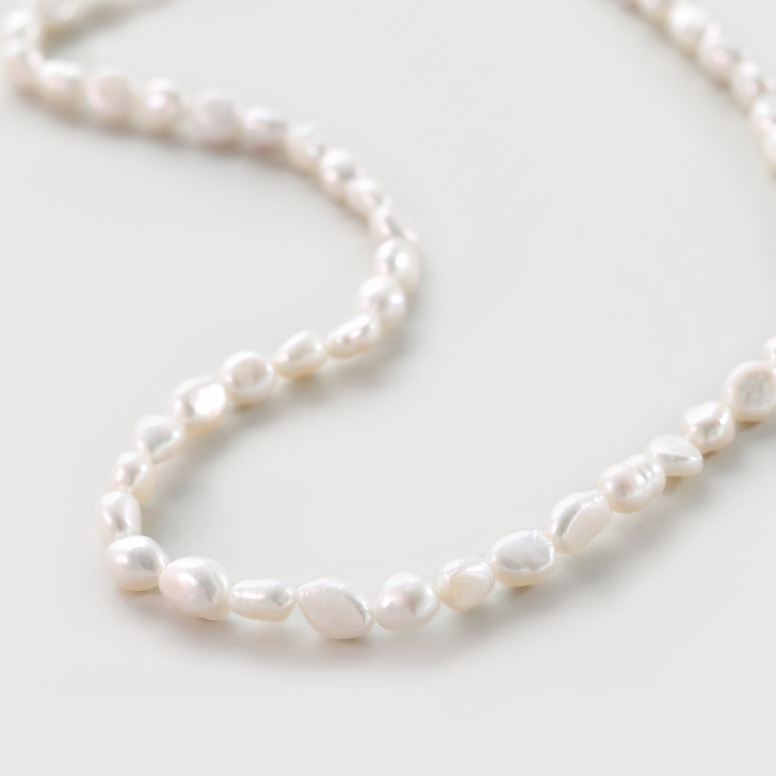 Freshwater pearl necklace - 925 sterling silver - minimalist gift