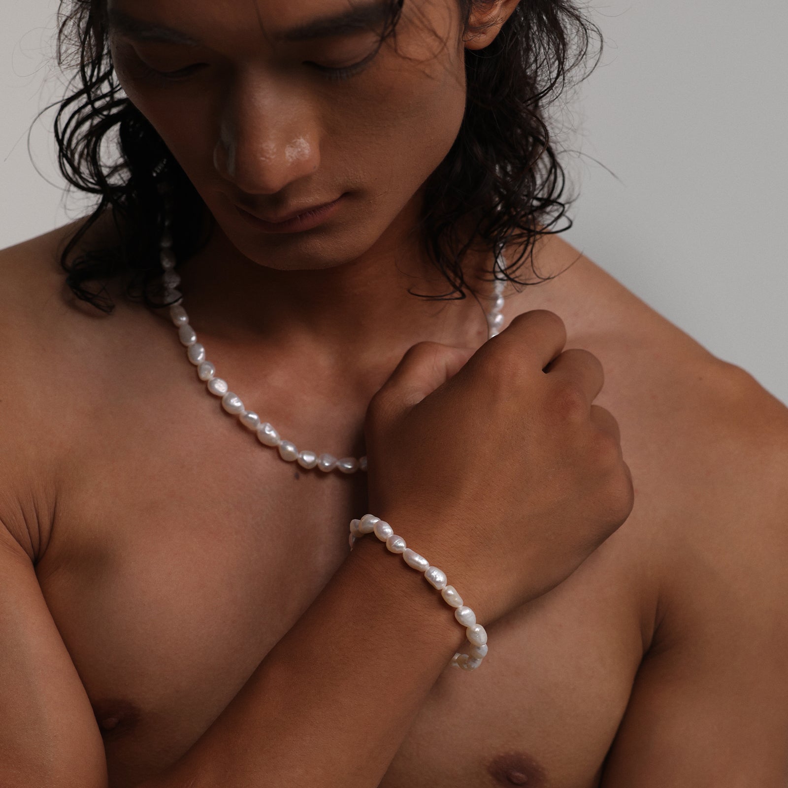 Freshwater pearl necklace - 925 sterling silver - minimalist gift