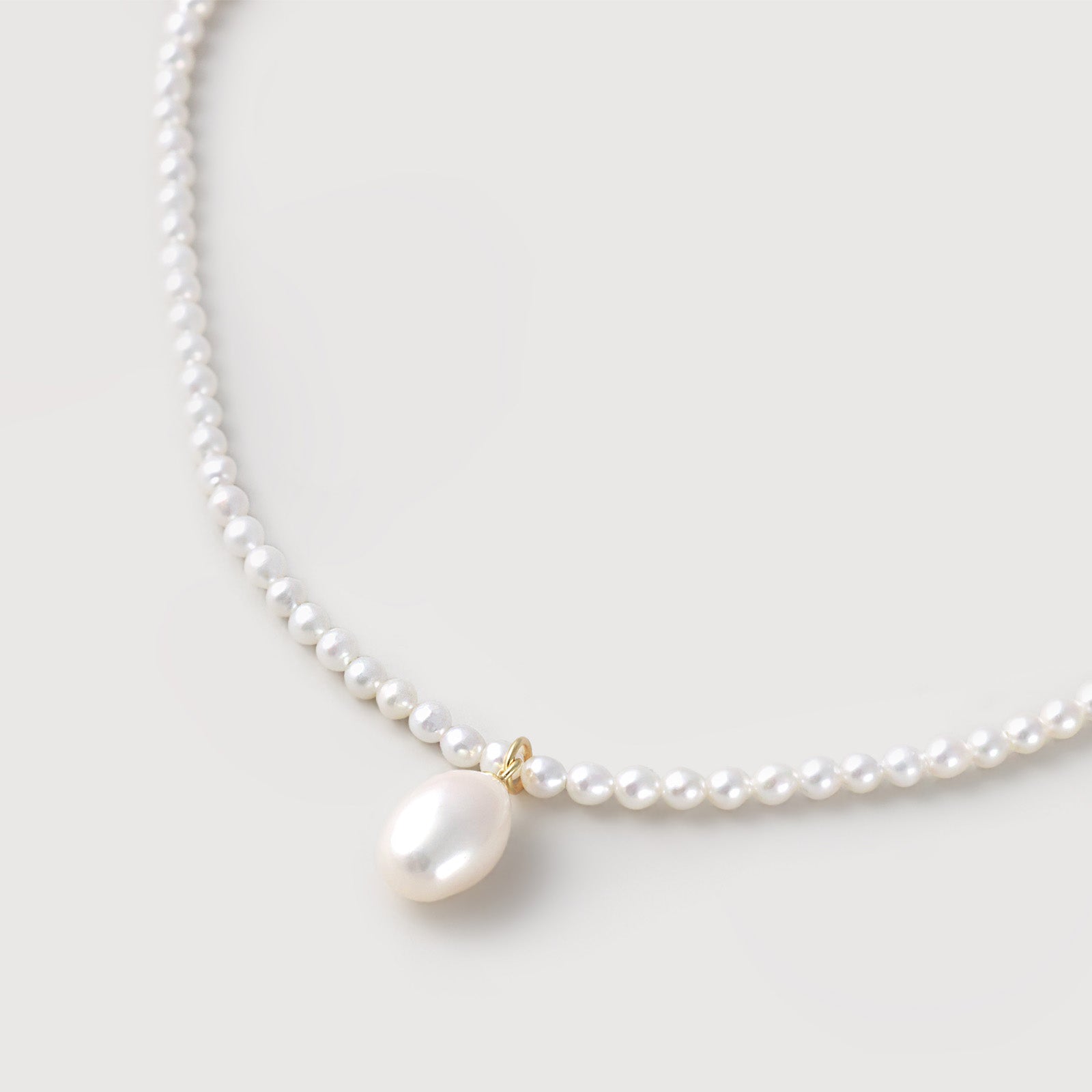 Süßwasserperlen Halskette mit Perlenanhänger - 925er Sterling Silber Damen Halskette VIVIANNASCHMUCK