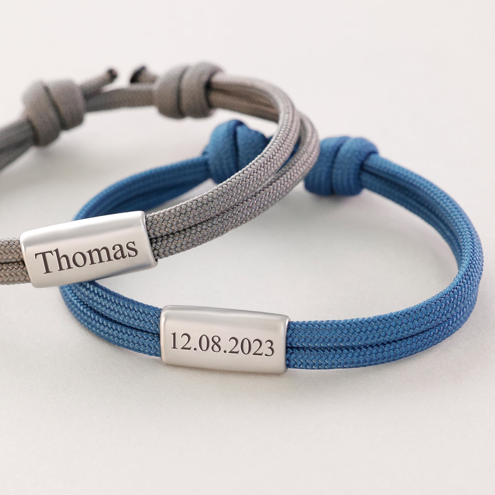 Personalisiertes Segeltau Armband mit Gravur - Geschenk zur Konfirmation mit Karte Kinder Armband VIVIANNASCHMUCK