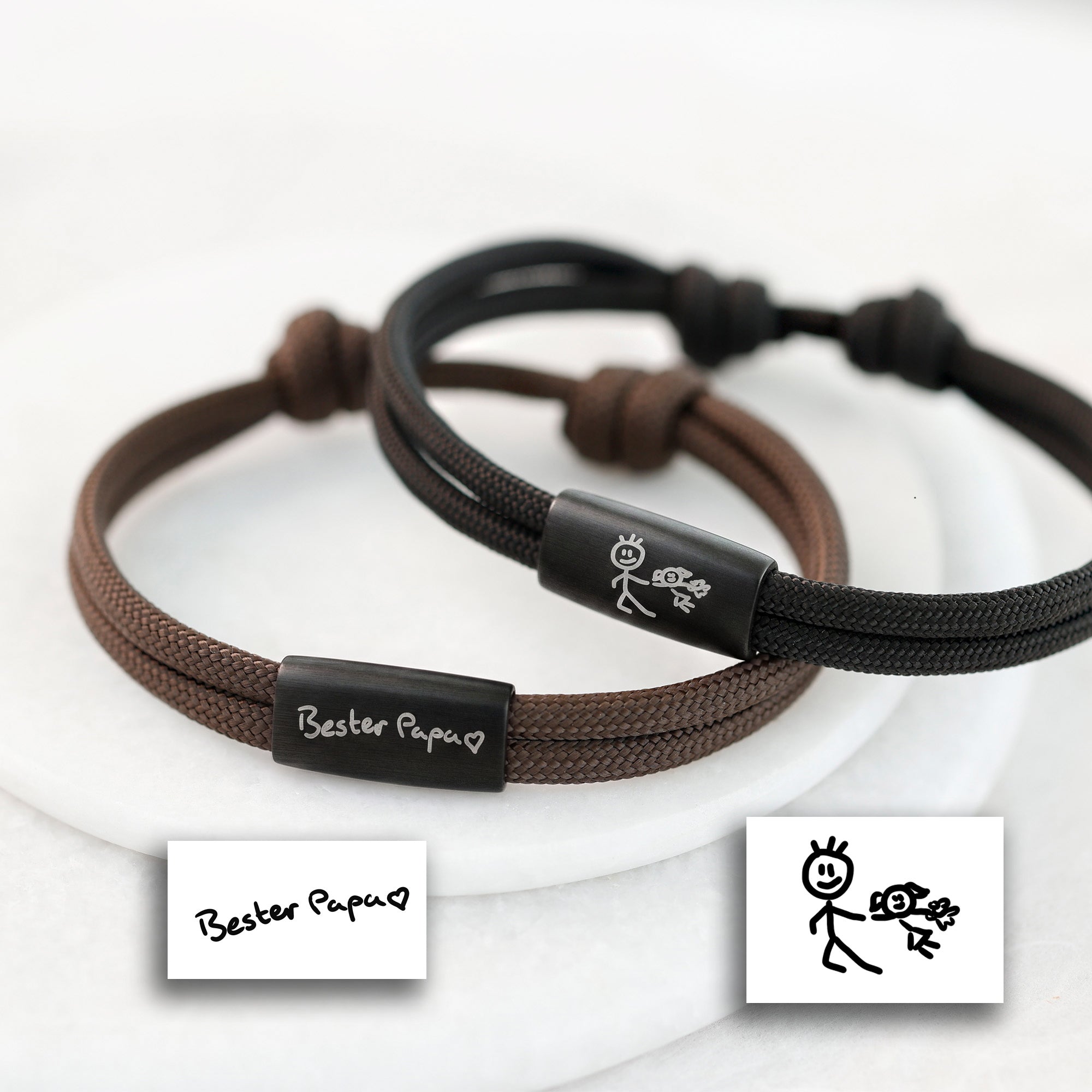 Personalisiertes Armband mit echter Zeichnung Herren Armband VIVIANNASCHMUCK
