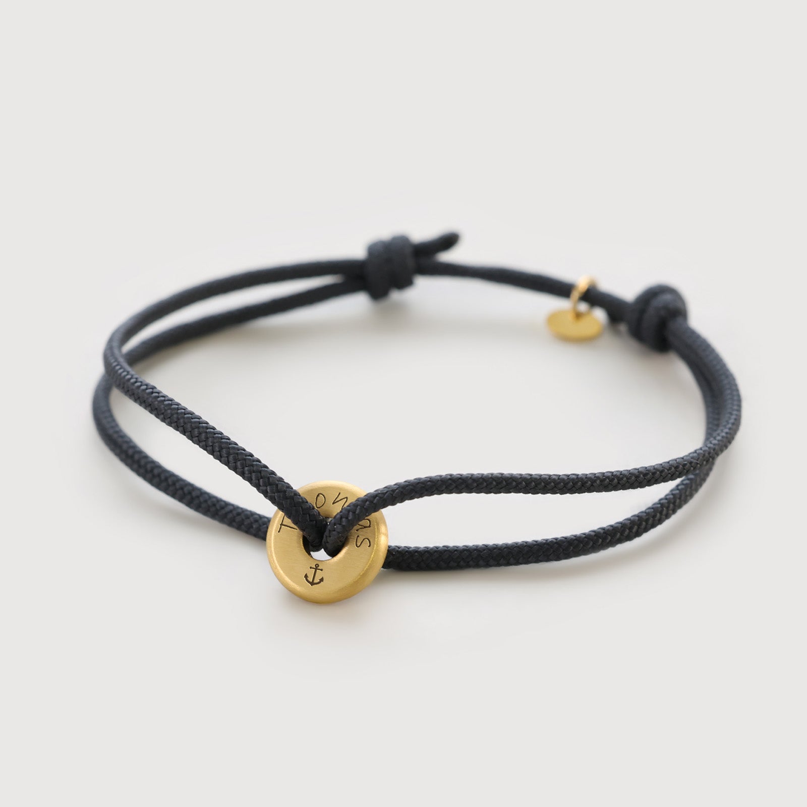 Personalisiertes Segeltau Donut Armband - Gold Herren Armband VIVIANNASCHMUCK