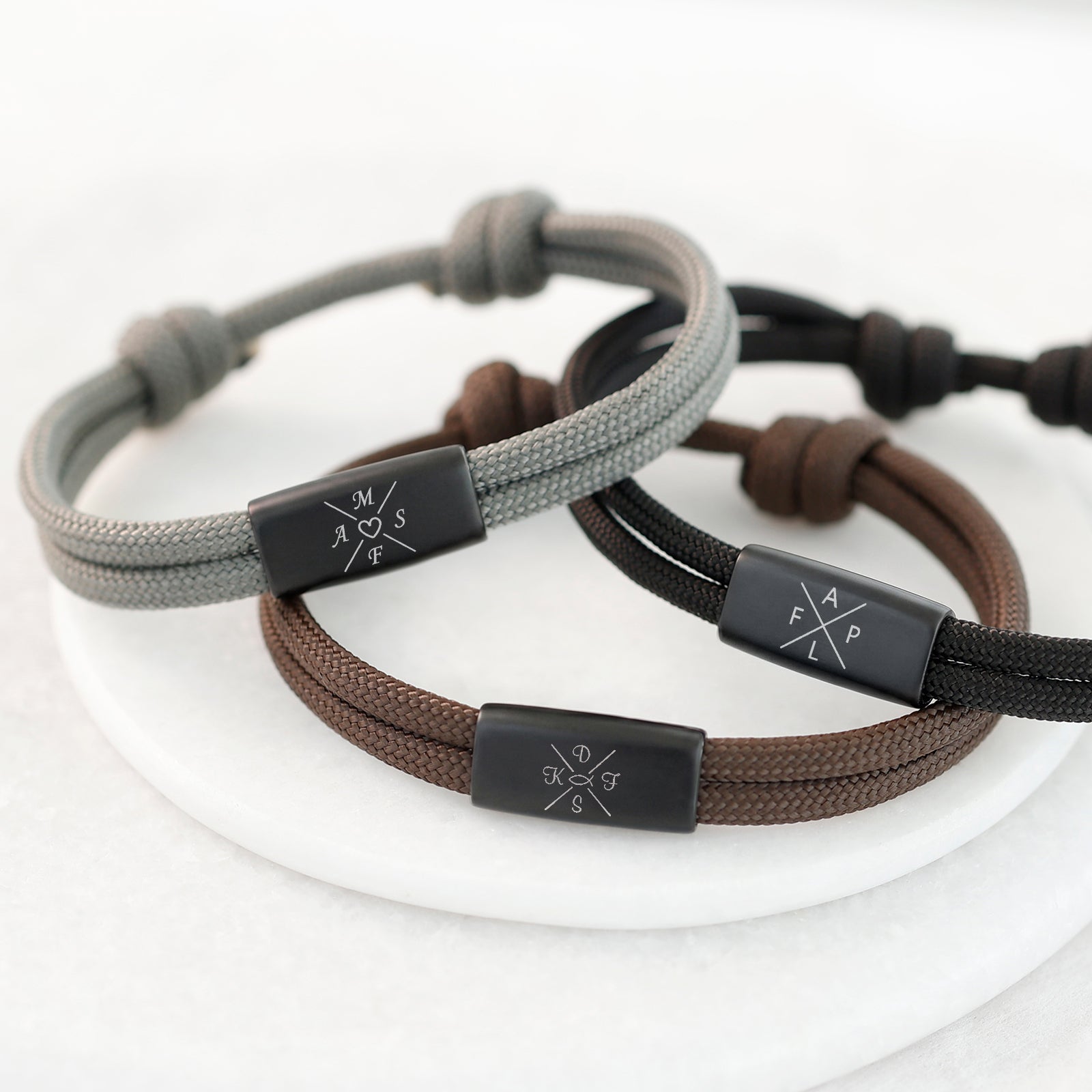 Wasserfestes Familien Armband mit Gravur