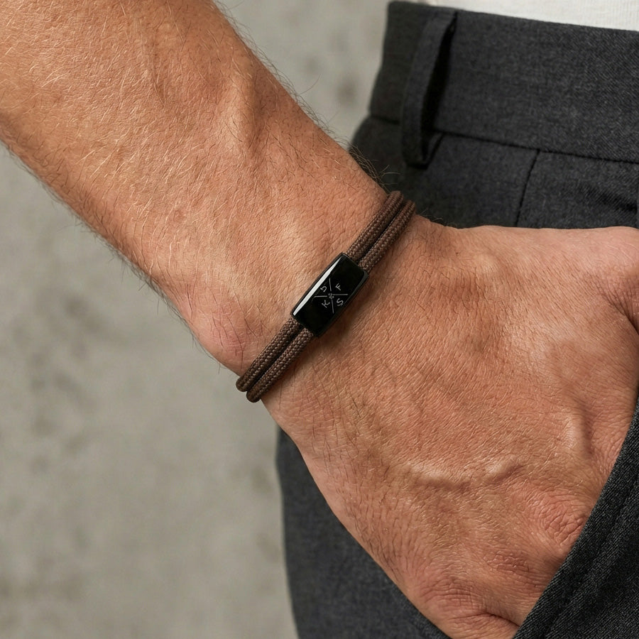 Segeltau Armband mit Gravur Herren Armband VIVIANNASCHMUCK