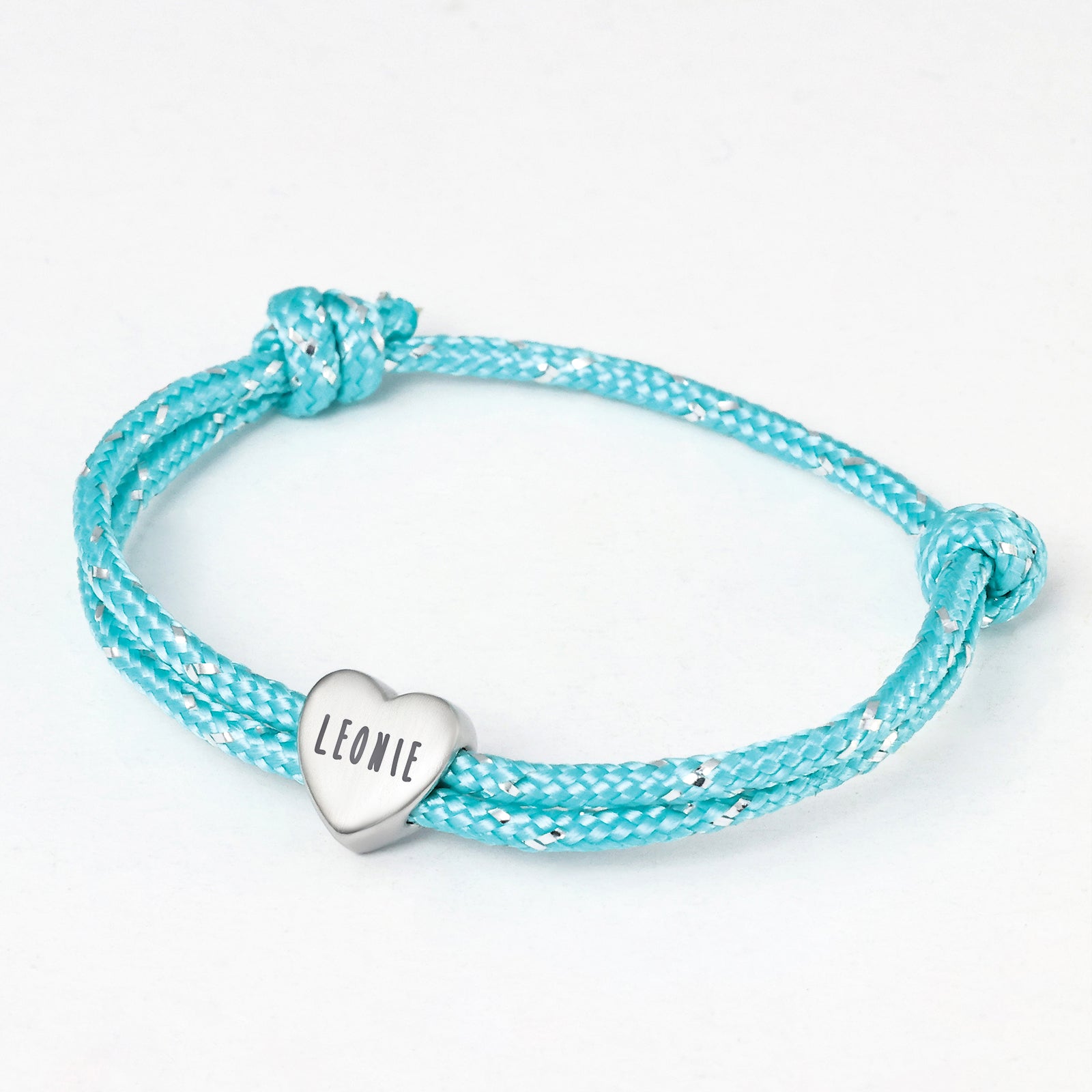Herzensband – personalisiertes Segeltau-Armband mit Herzgravur Damen Armband VIVIANNASCHMUCK