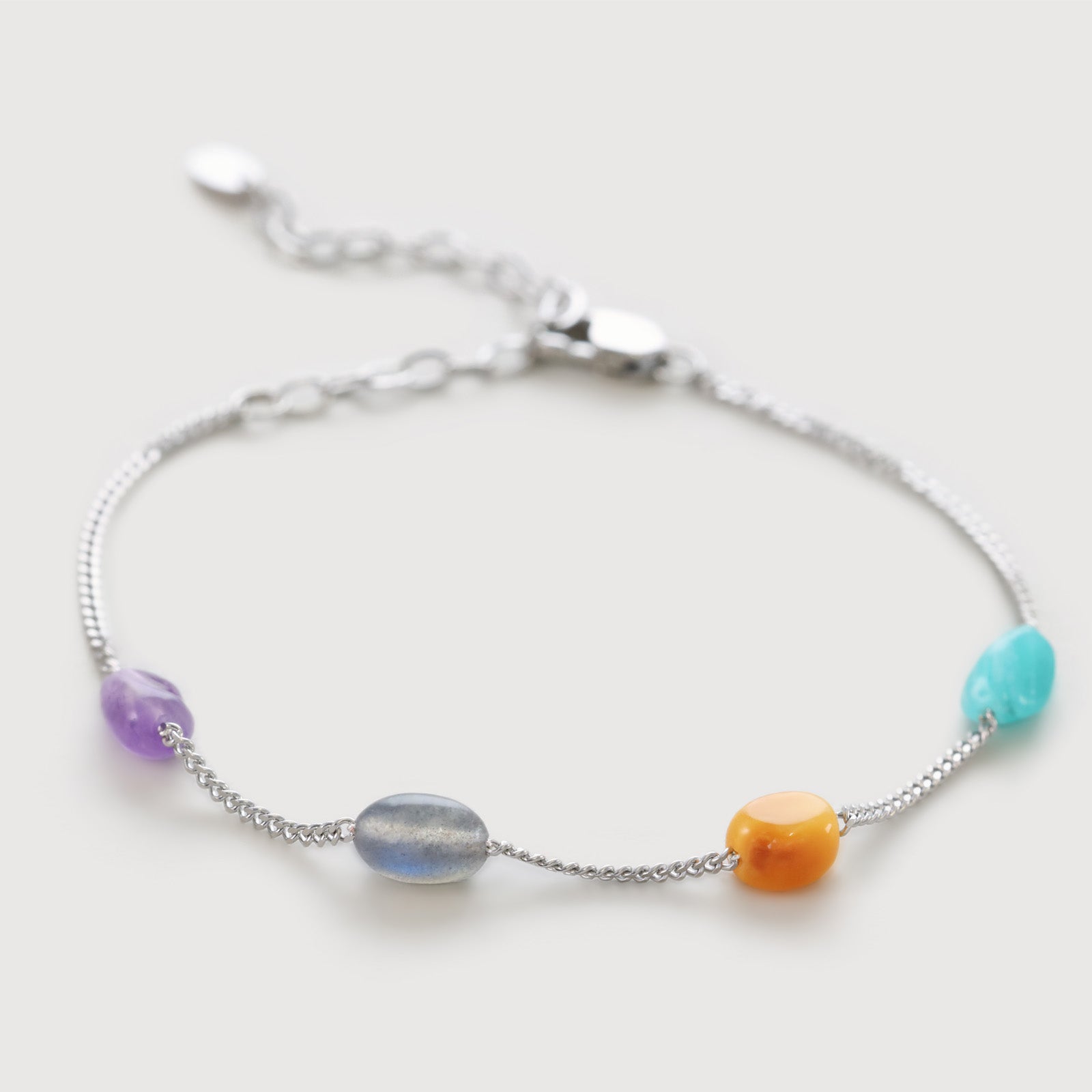 Energiearmband aus Edelstahl mit Natursteinen - Individuell kombinierbar Damen Armband VIVIANNASCHMUCK