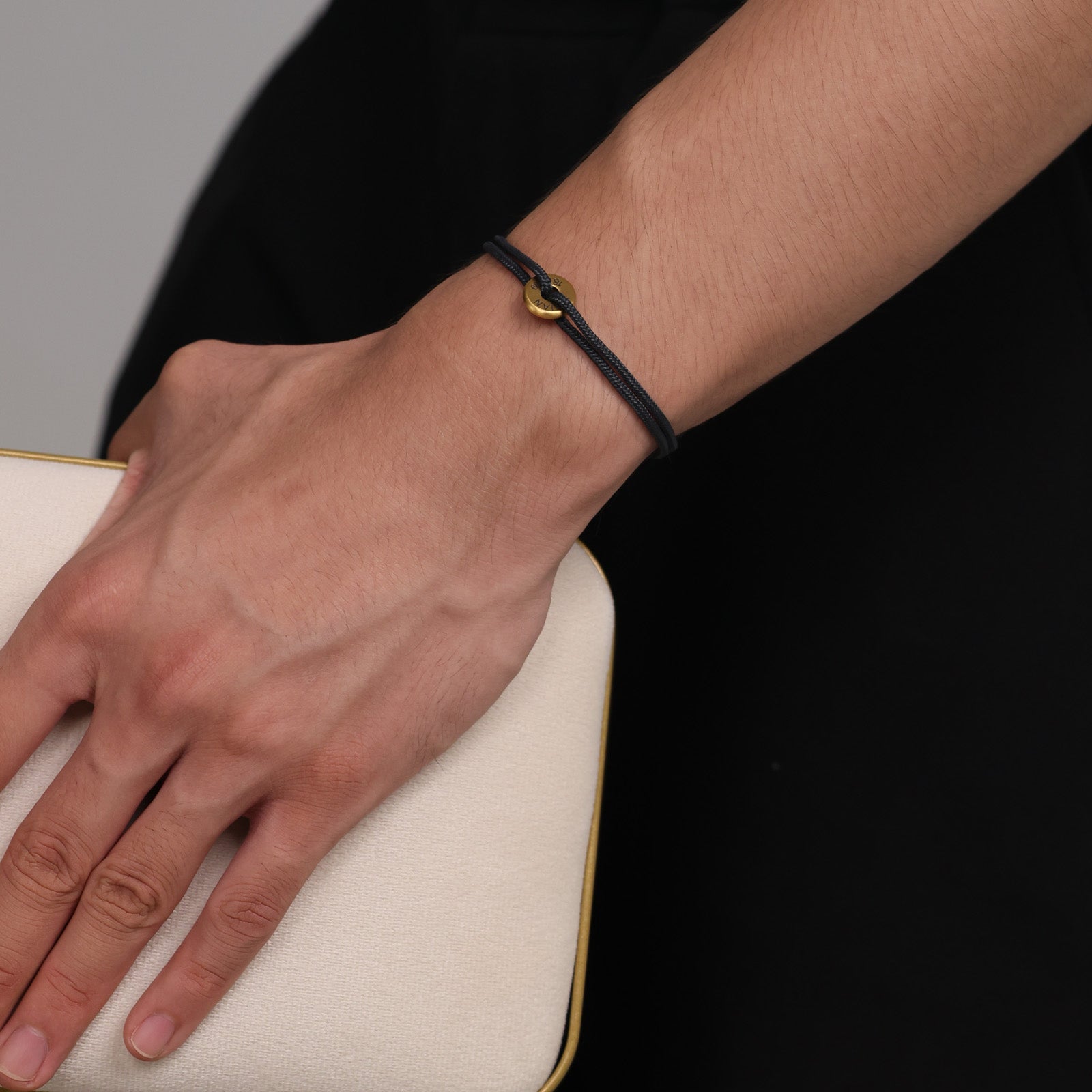 Personalisiertes Segeltau Donut Armband - Gold Herren Armband VIVIANNASCHMUCK