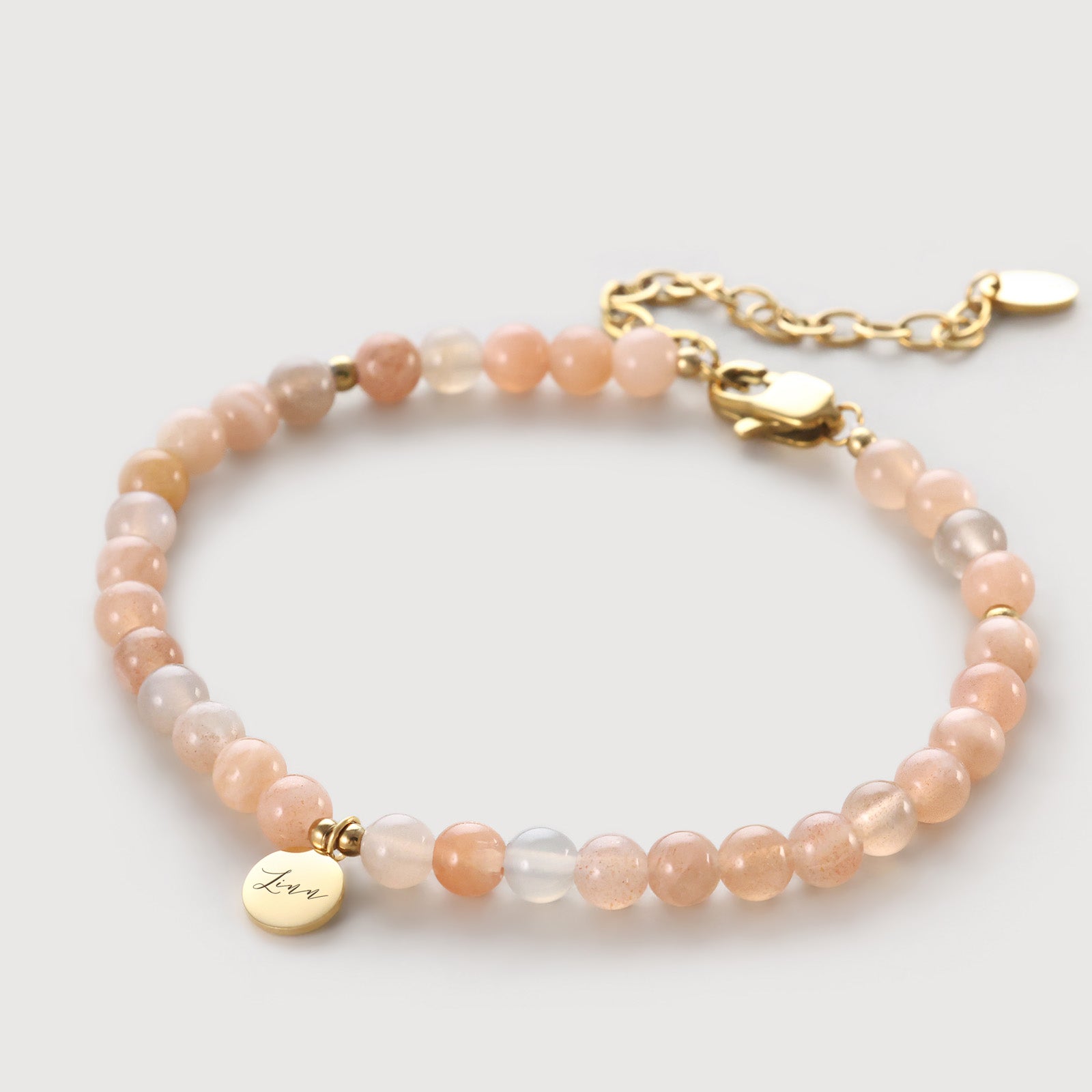 Sonnenstein Energie-Chakra-Armband mit Gravur Damen Armband VIVIANNASCHMUCK