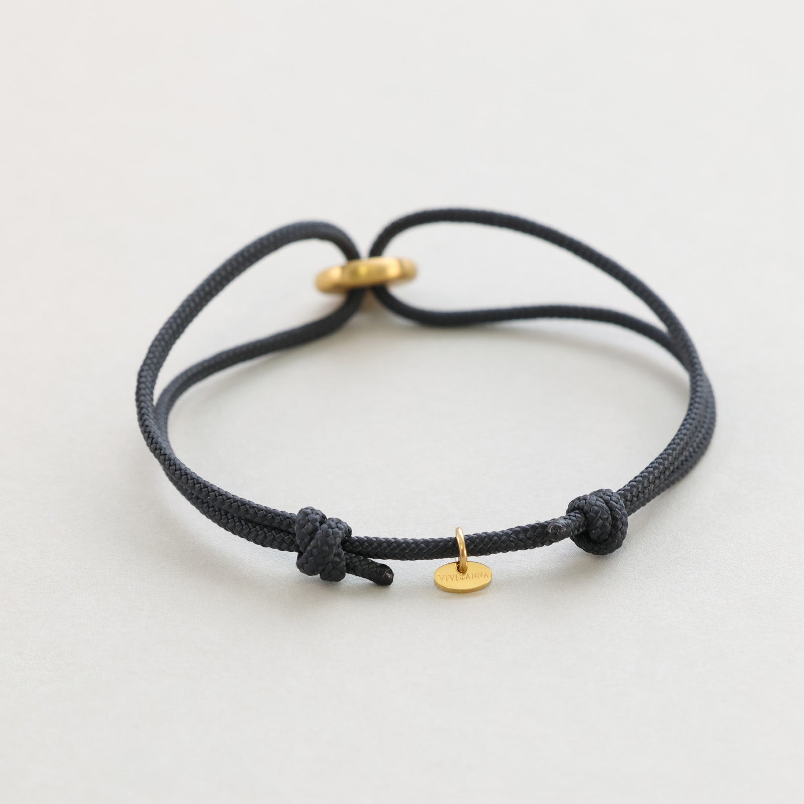 Personalisiertes Segeltau Donut Armband - Gold Herren Armband VIVIANNASCHMUCK