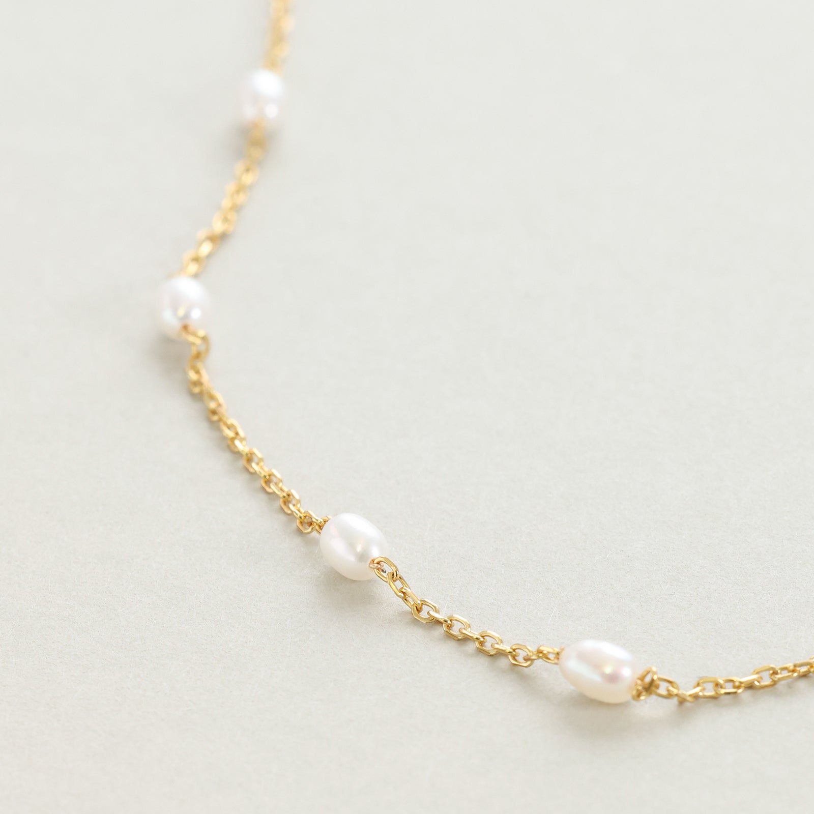 Freshwater pearl necklace - 925 sterling silver - minimalist gift
