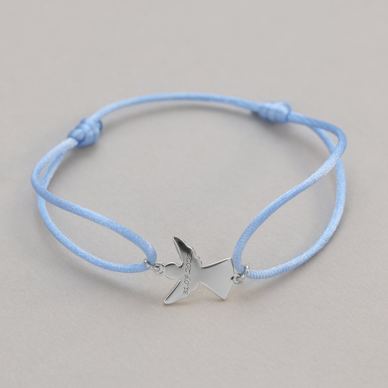 Personalisiertes Schutzengel Armband mit Gravur – 925 Sterling Silber