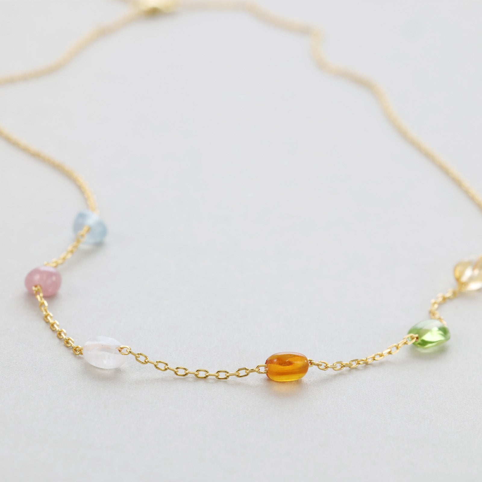 Energie-Halskette mit natürlichen Edelsteinene - 925er Sterling Silber Damen Halskette VIVIANNASCHMUCK