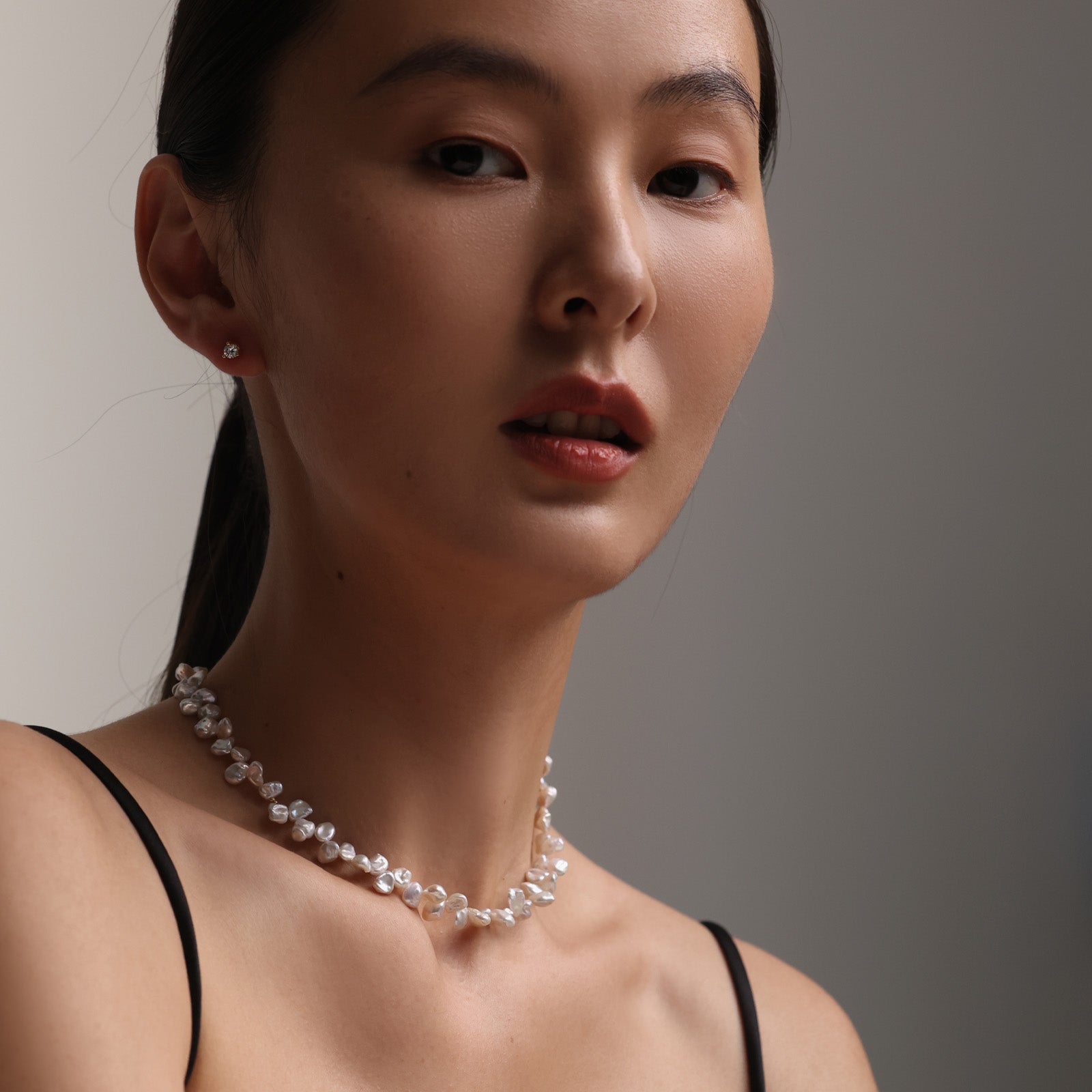 Barockperlen-Kette in Naturform - 925er Sterling Silber