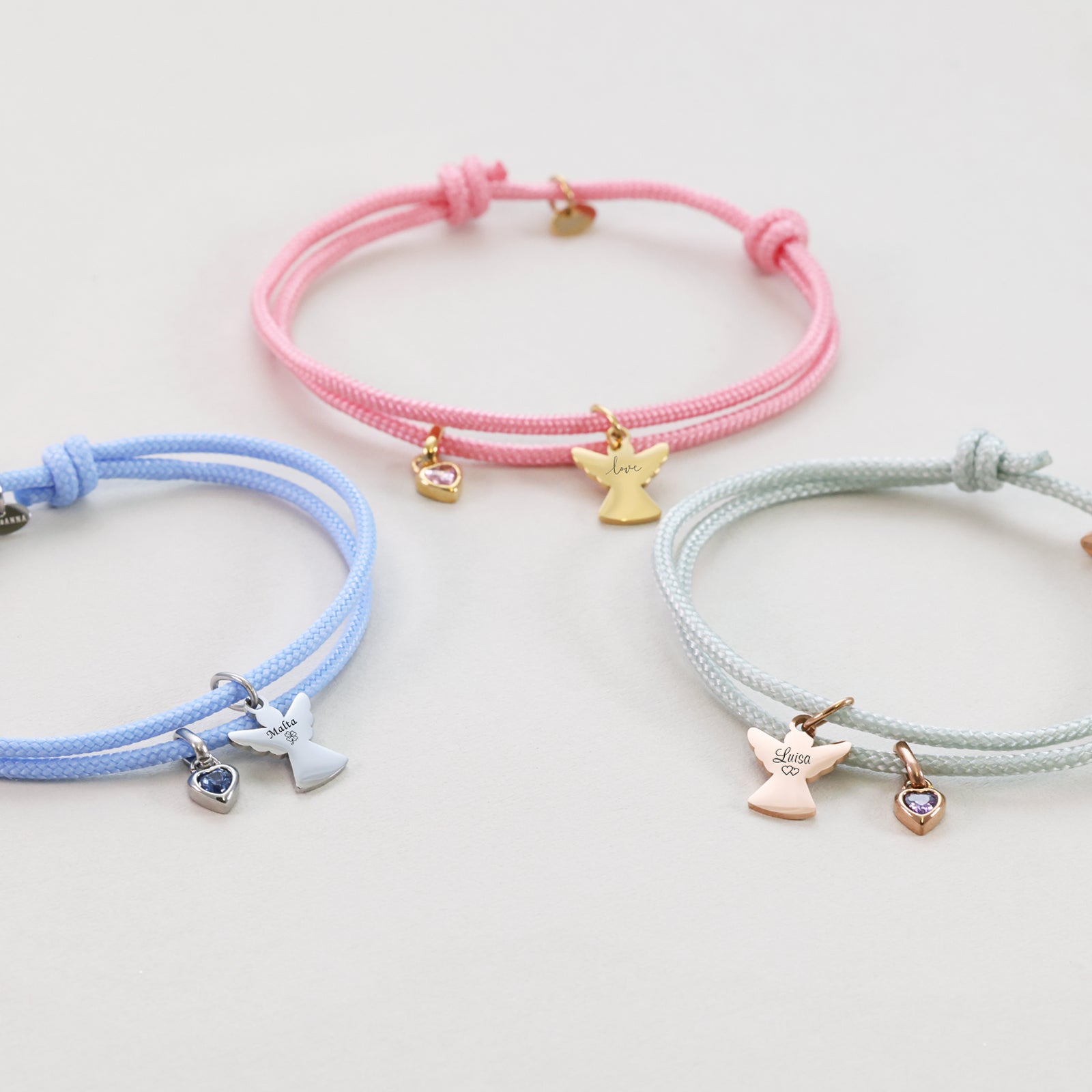 Schutzengel Paracord Armband mit Geburtsstein