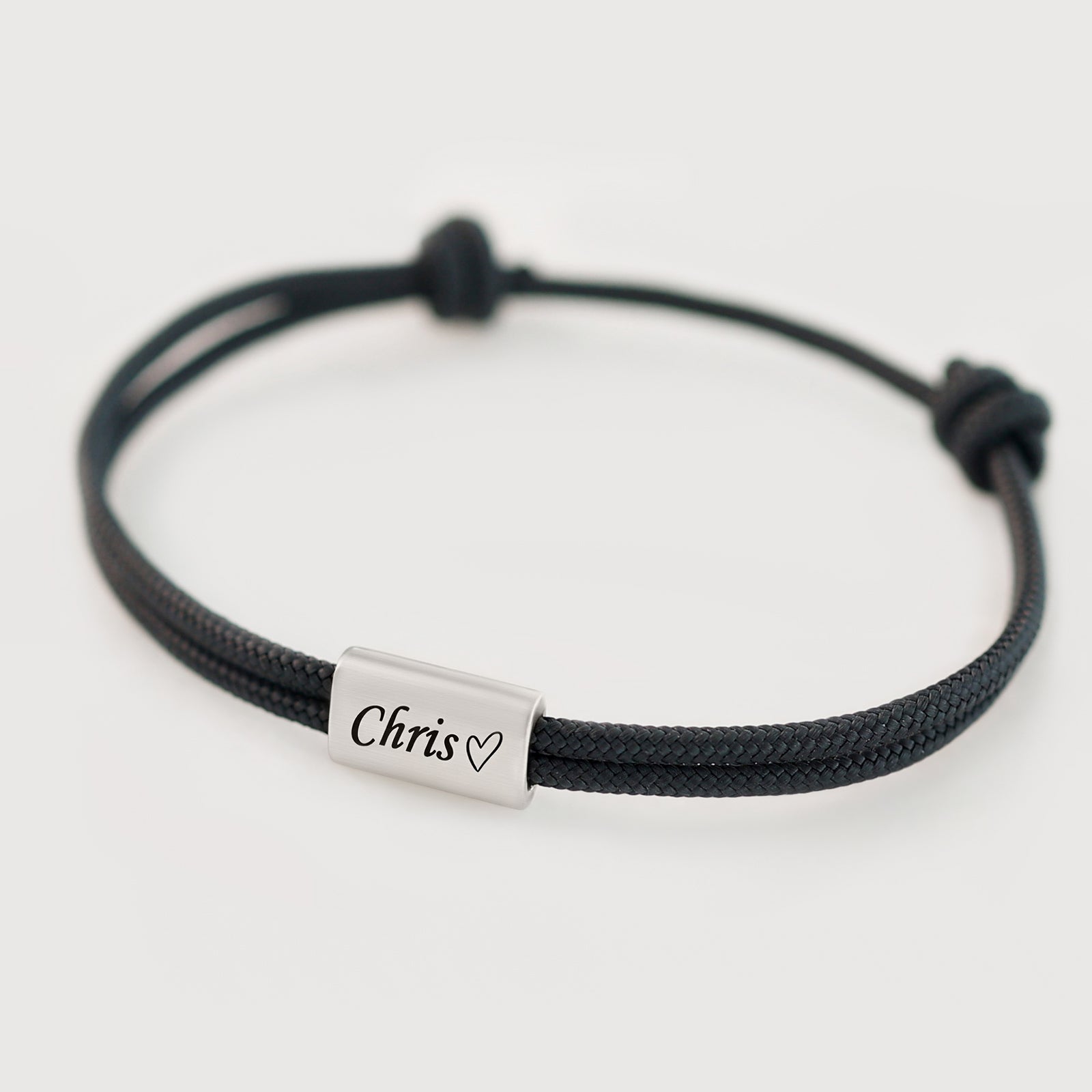 Feines Segeltau-Armband mit Gravur Herren Armband VIVIANNASCHMUCK